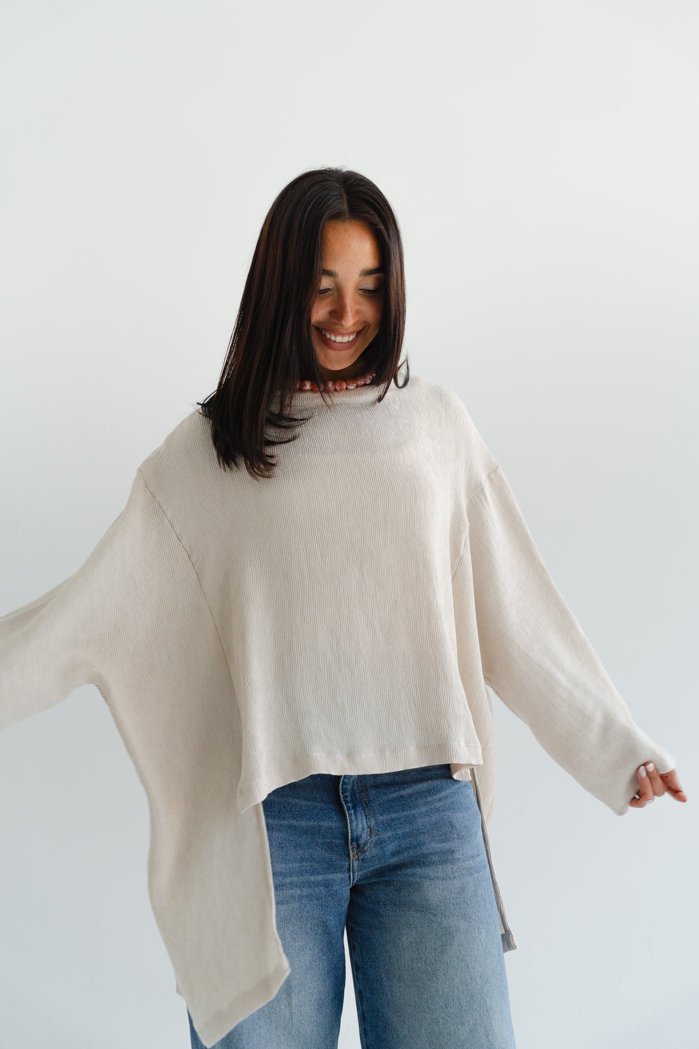 Breathe Top in Beige