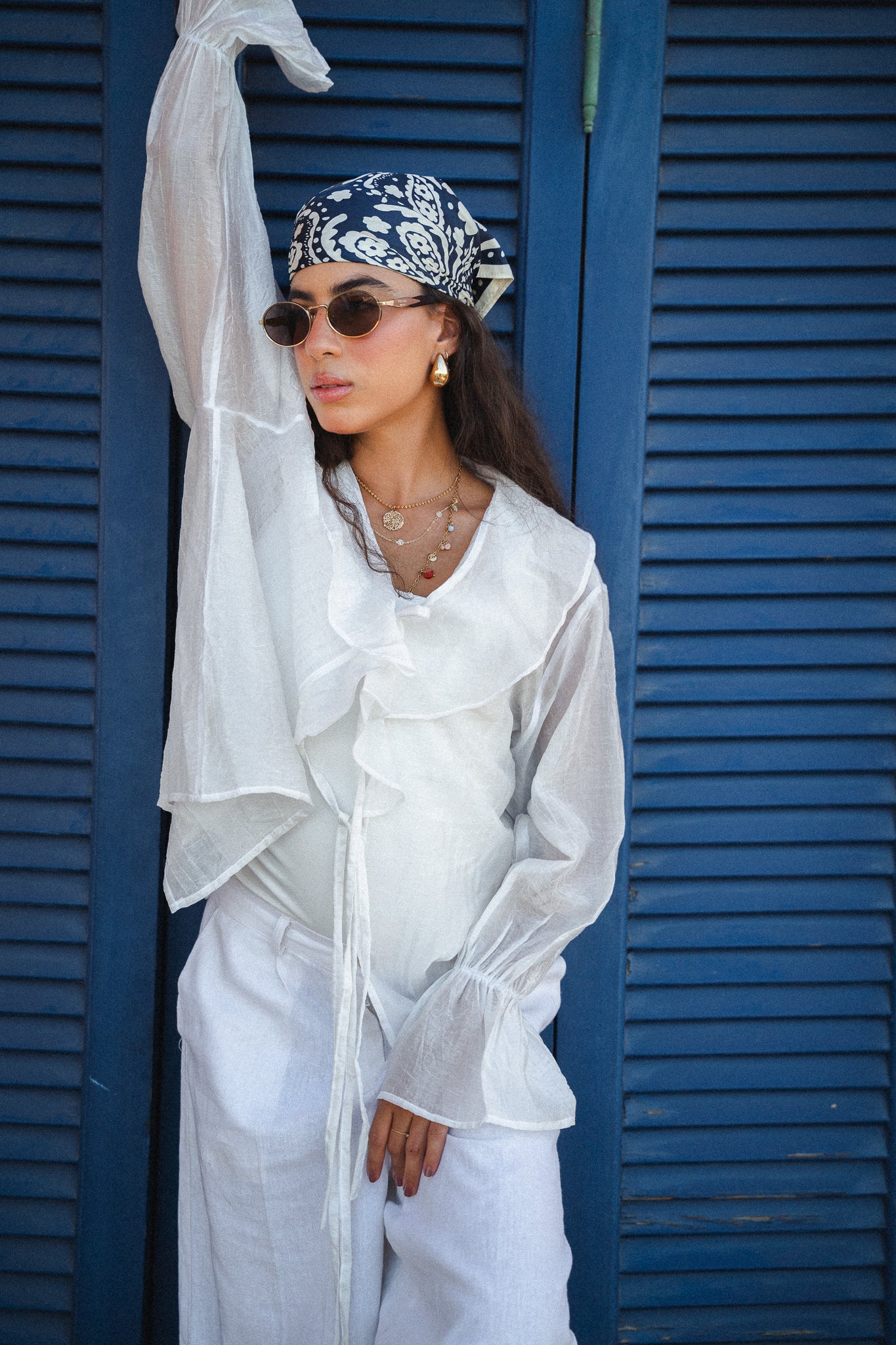 The Ruffles top in off-white