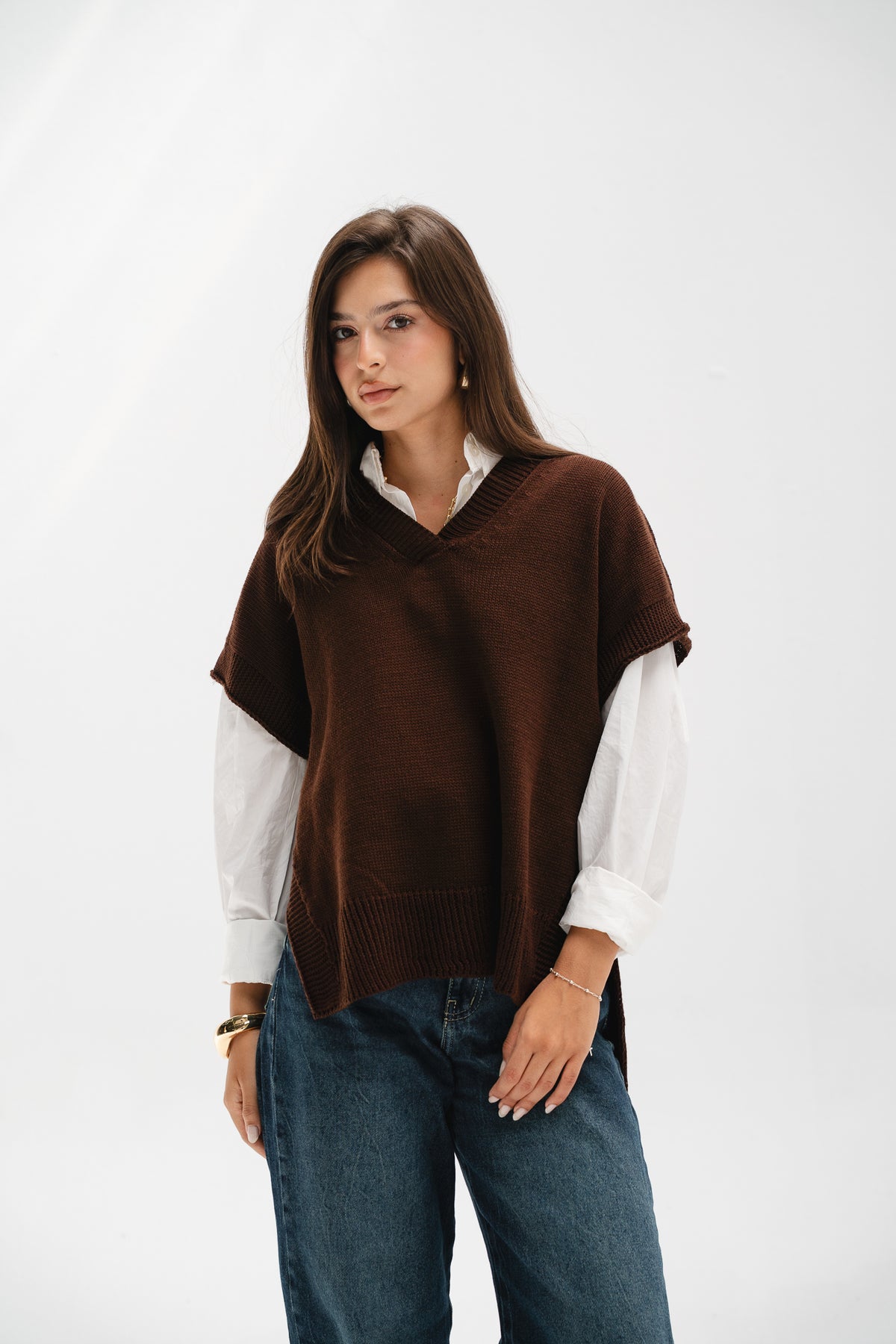 Last Call Vest in Brown