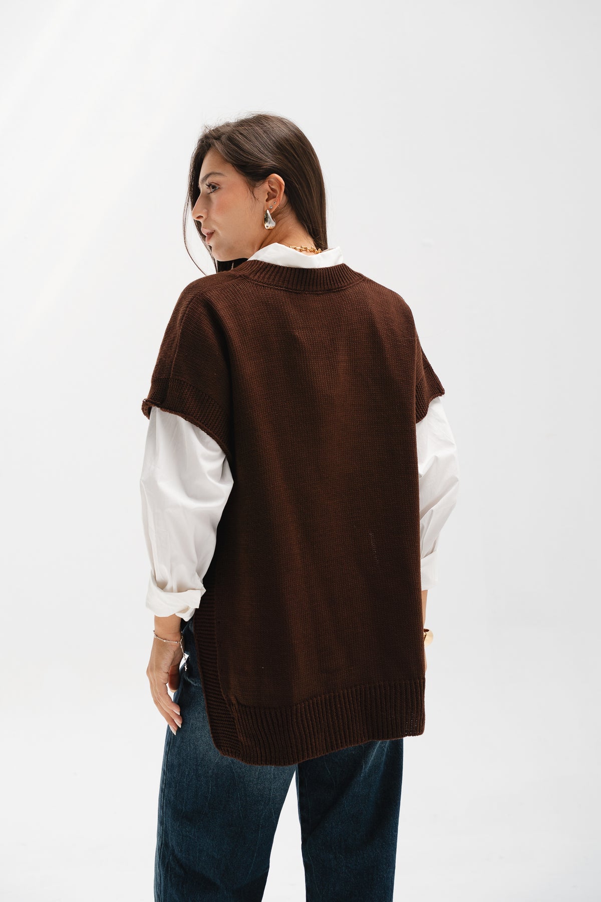 Last Call Vest in Brown