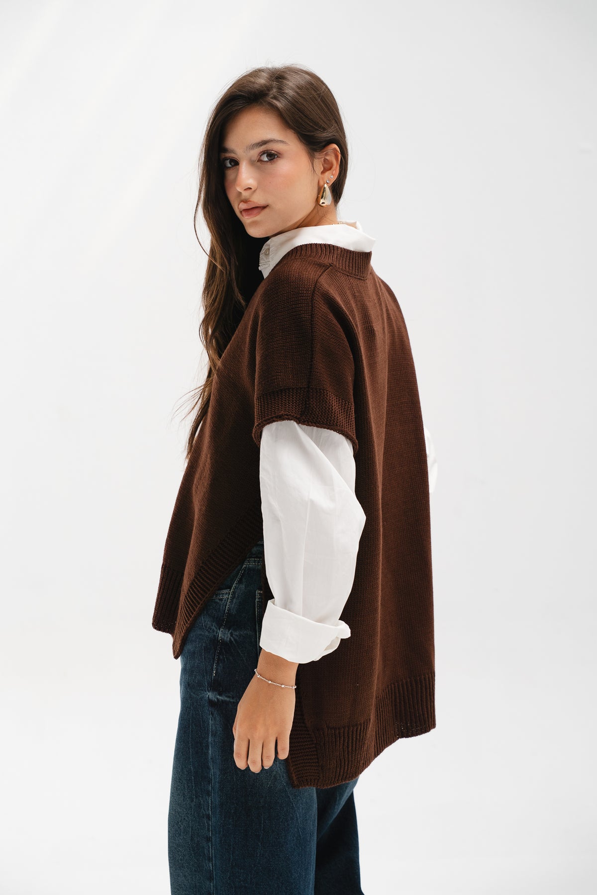Last Call Vest in Brown