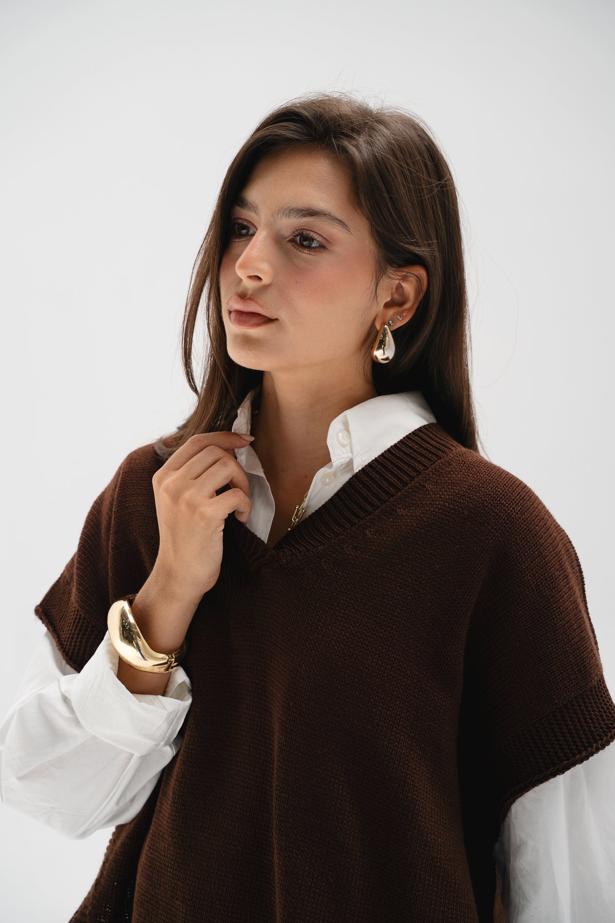 Last Call Vest in Brown