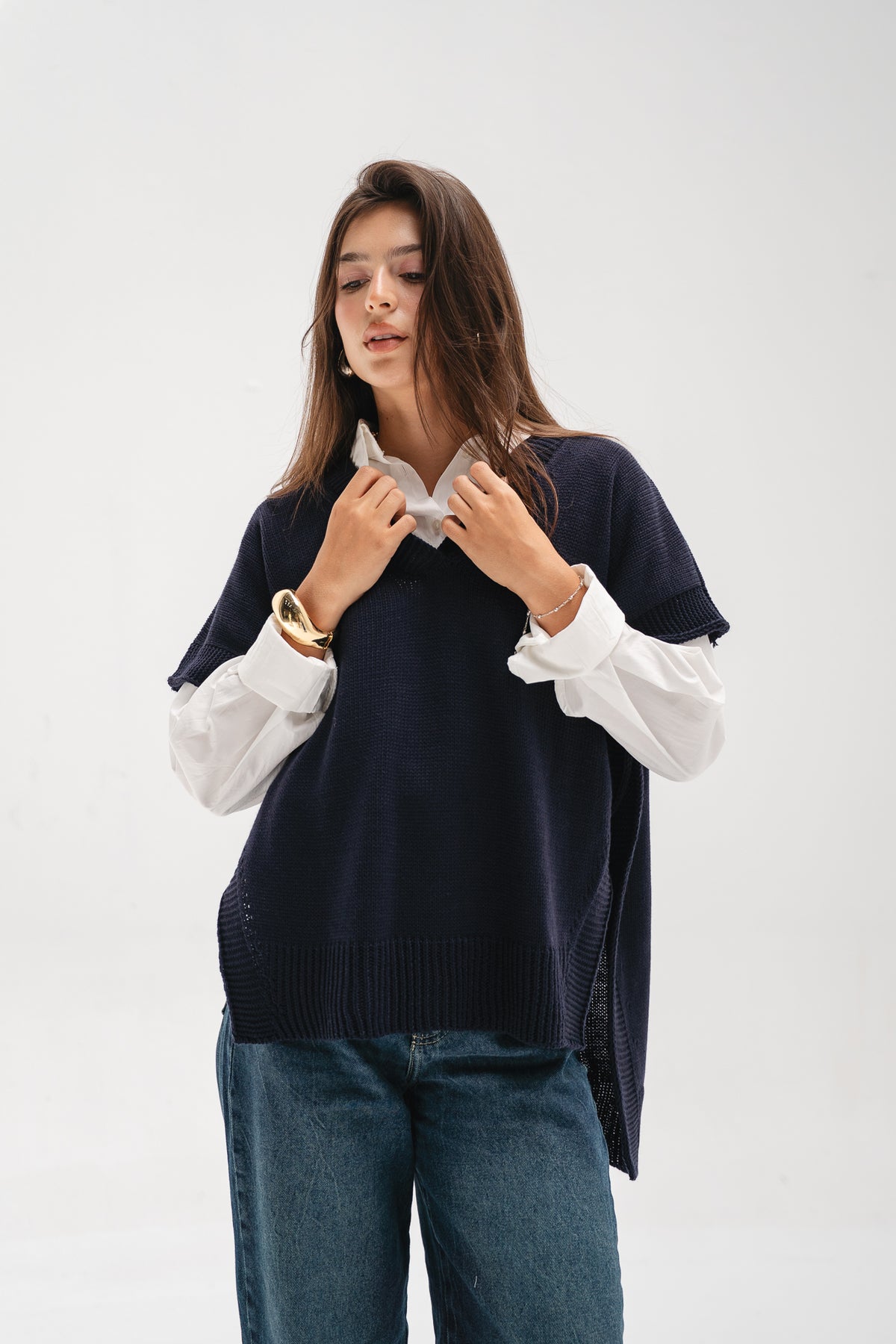 Last Call Vest in Navy