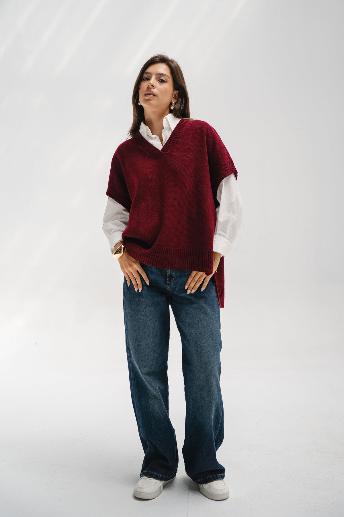 Last Call Vest in Burgundy