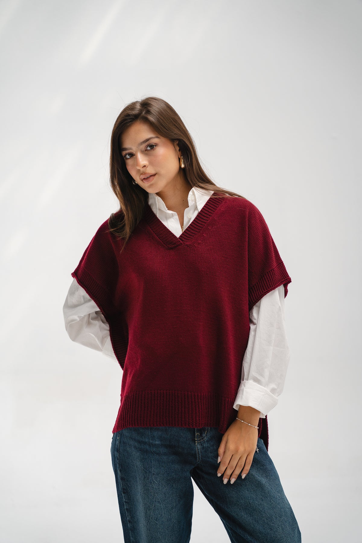 Last Call Vest in Burgundy
