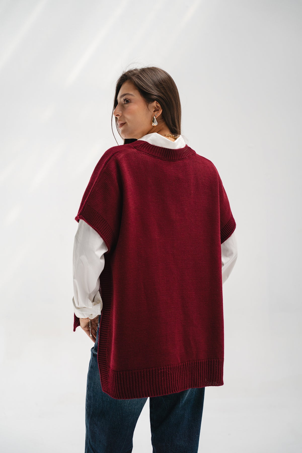 Last Call Vest in Burgundy