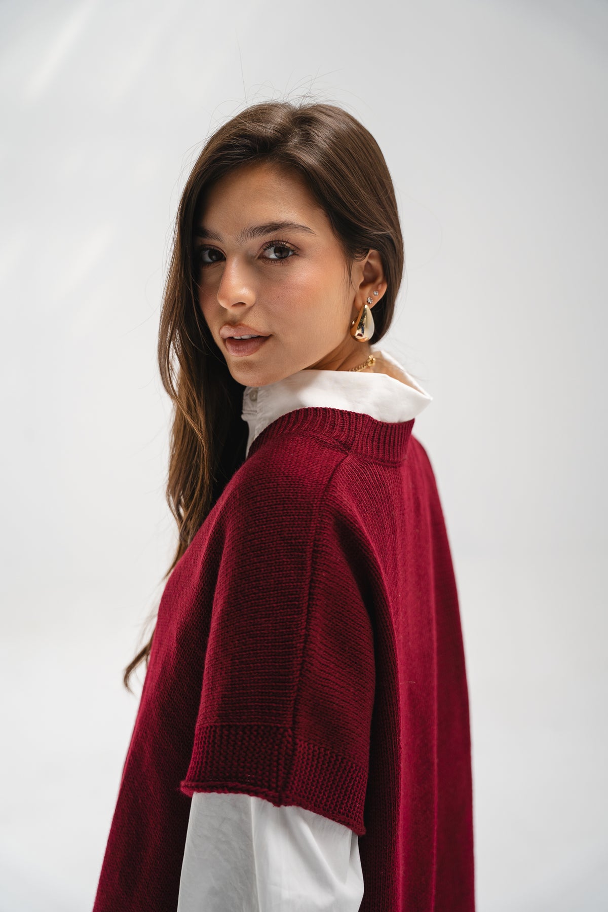 Last Call Vest in Burgundy