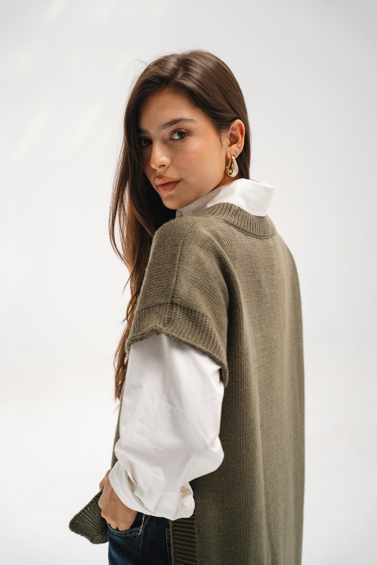 Last Call Vest in Olive