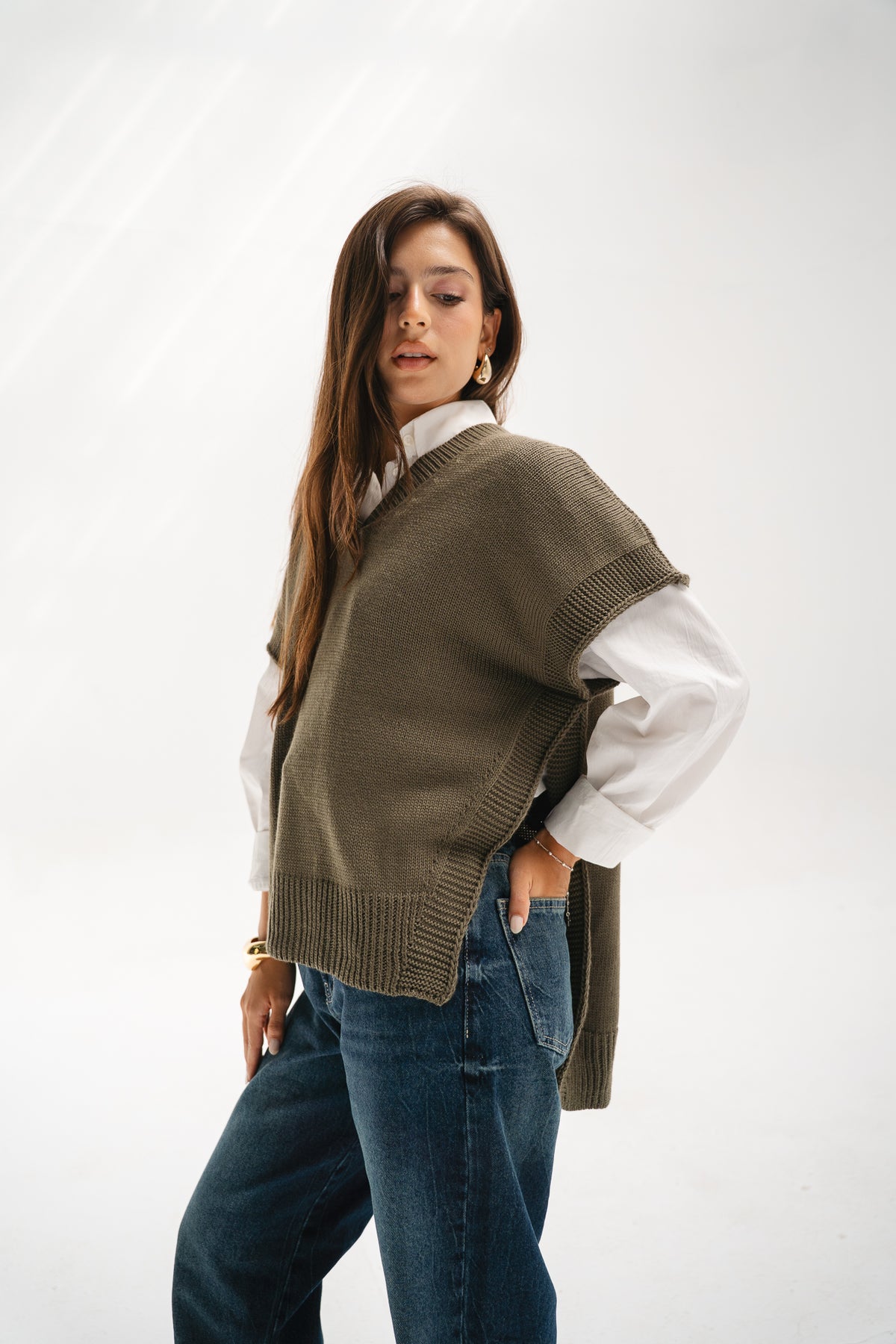 Last Call Vest in Olive