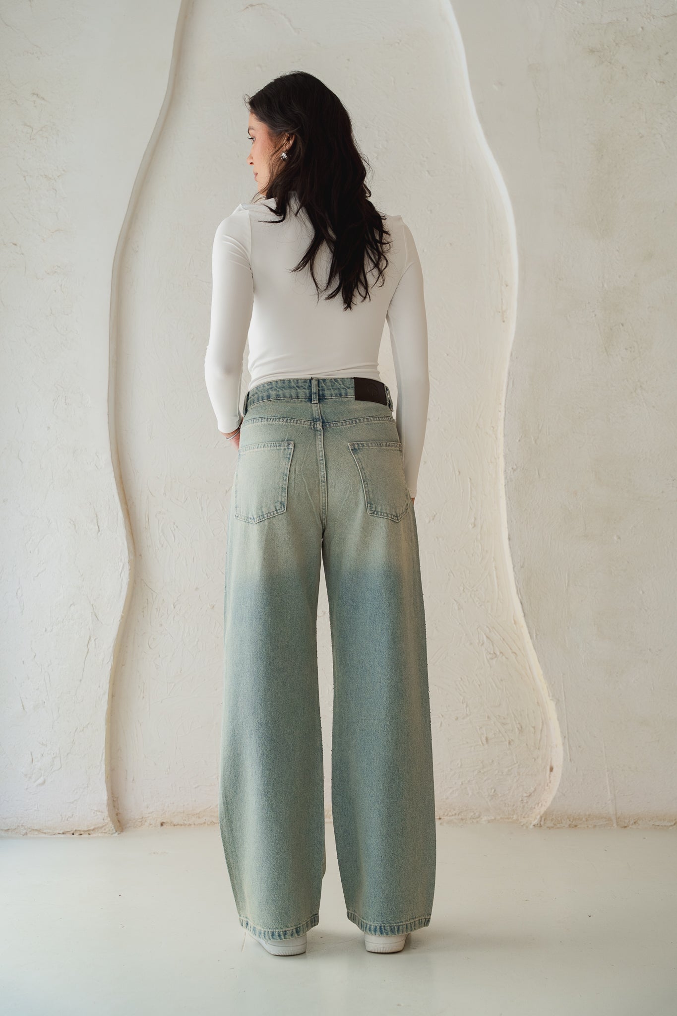 Full Glam Denim Pants in Light Denim