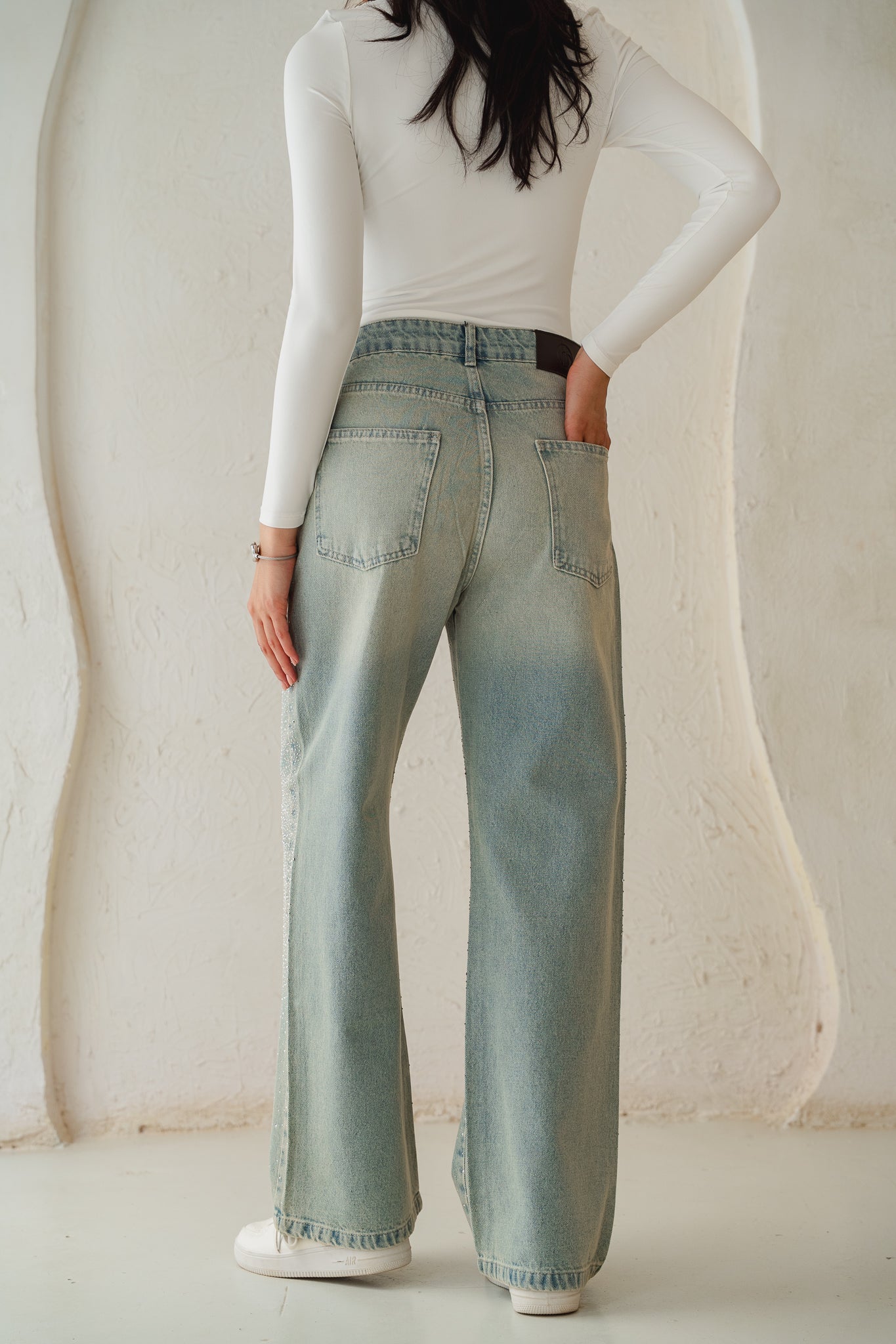 Full Glam Denim Pants in Light Denim