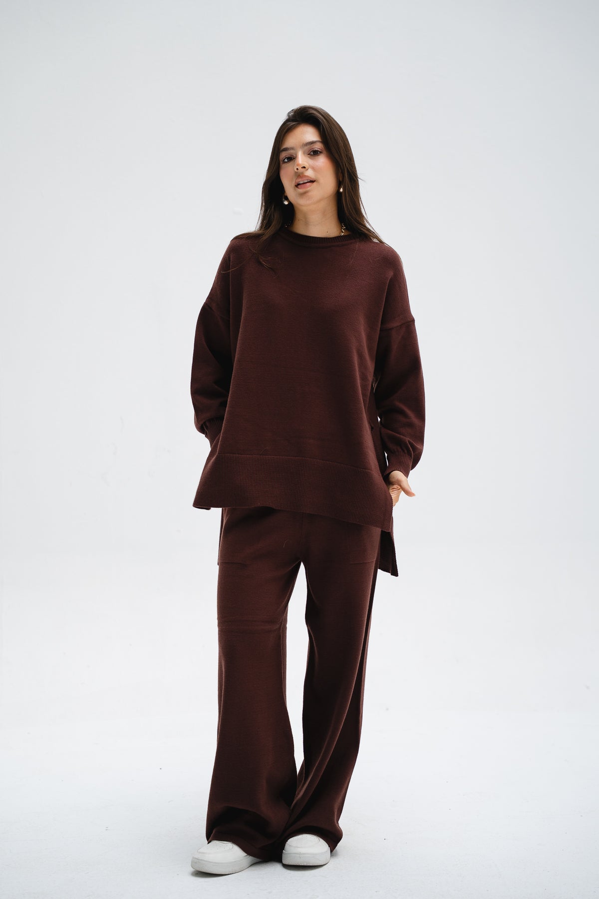The Knit Set in Brown