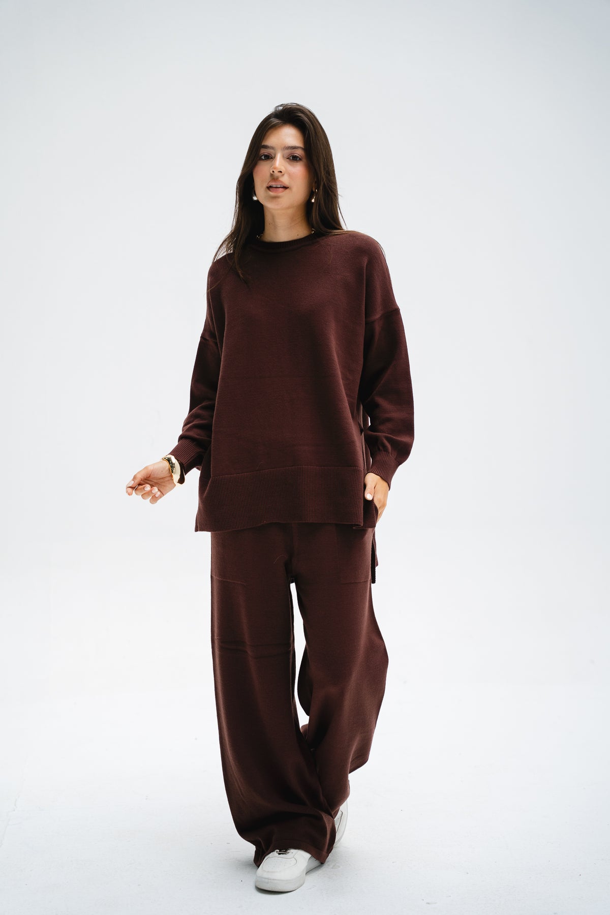The Knit Set in Brown
