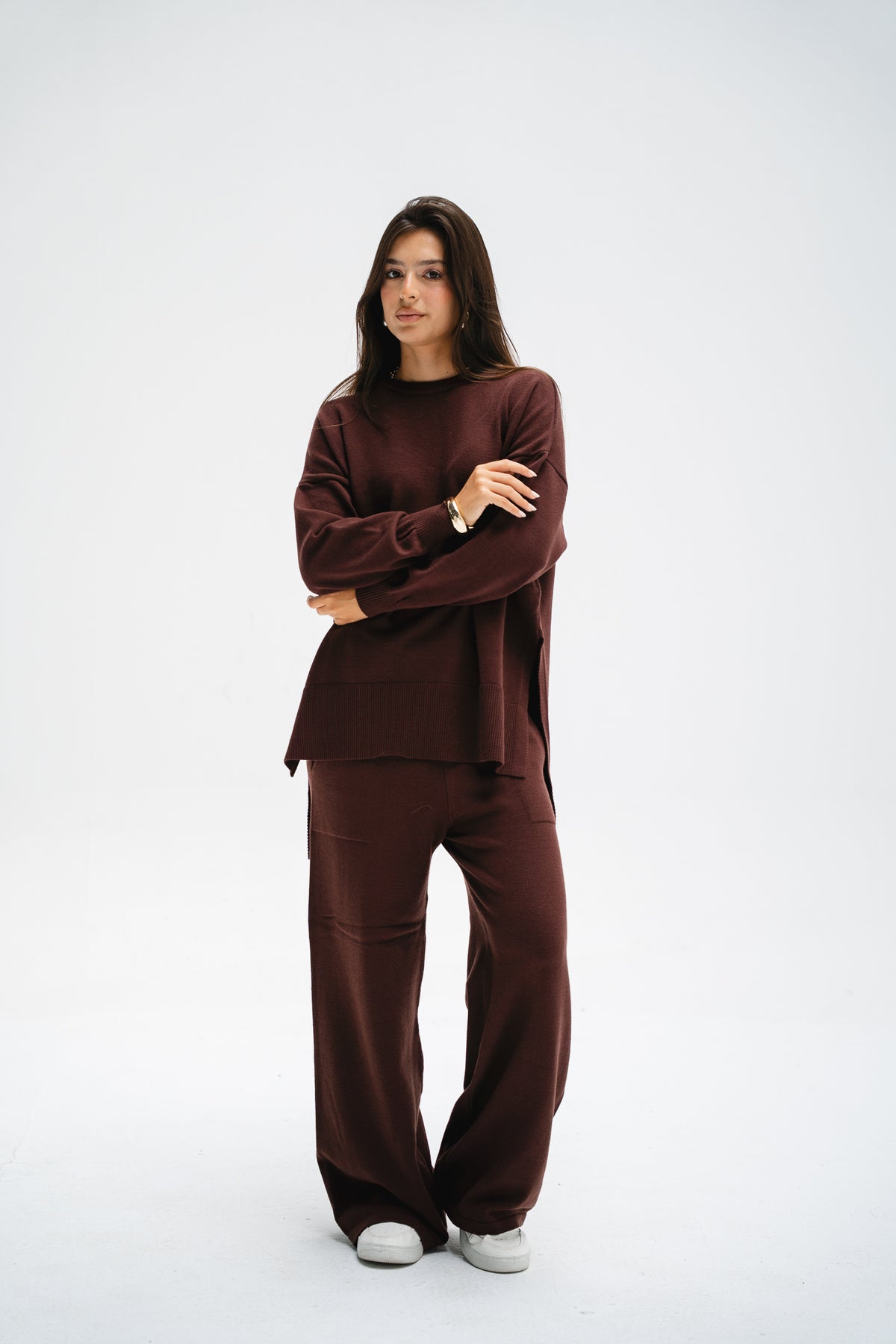 The Knit Set in Brown