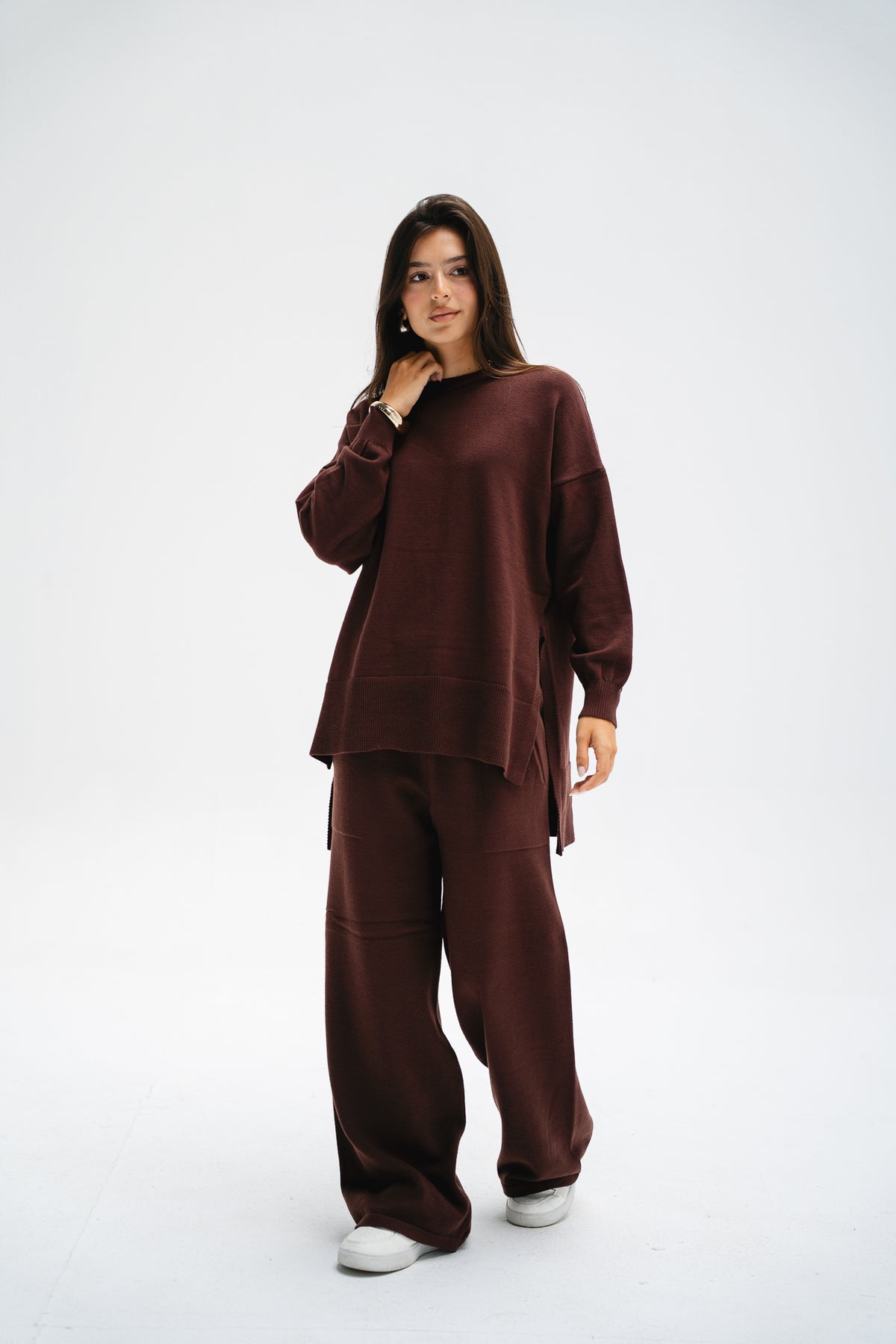The Knit Set in Brown