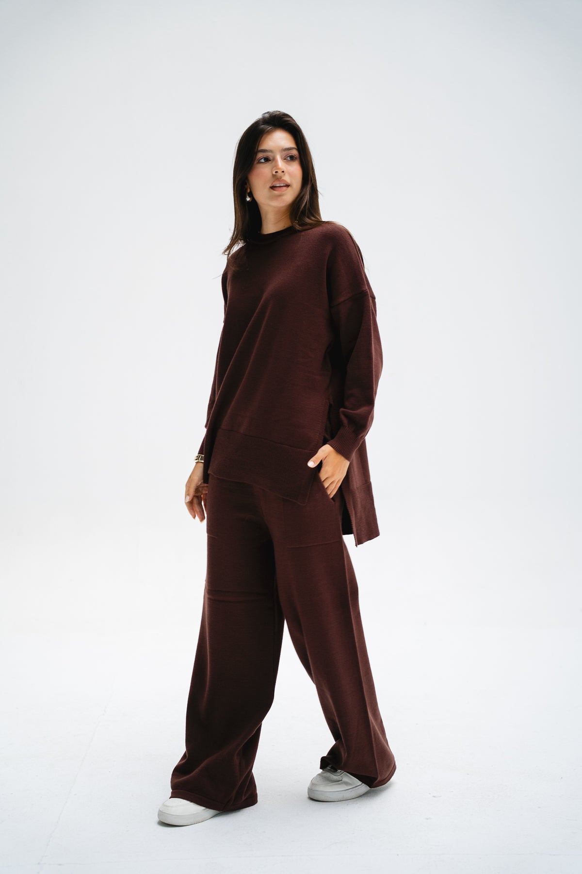 The Knit Set in Brown