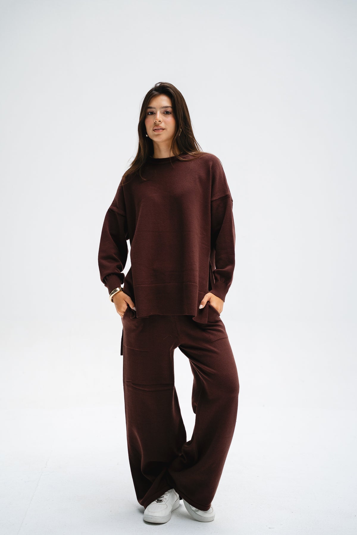 The Knit Set in Brown