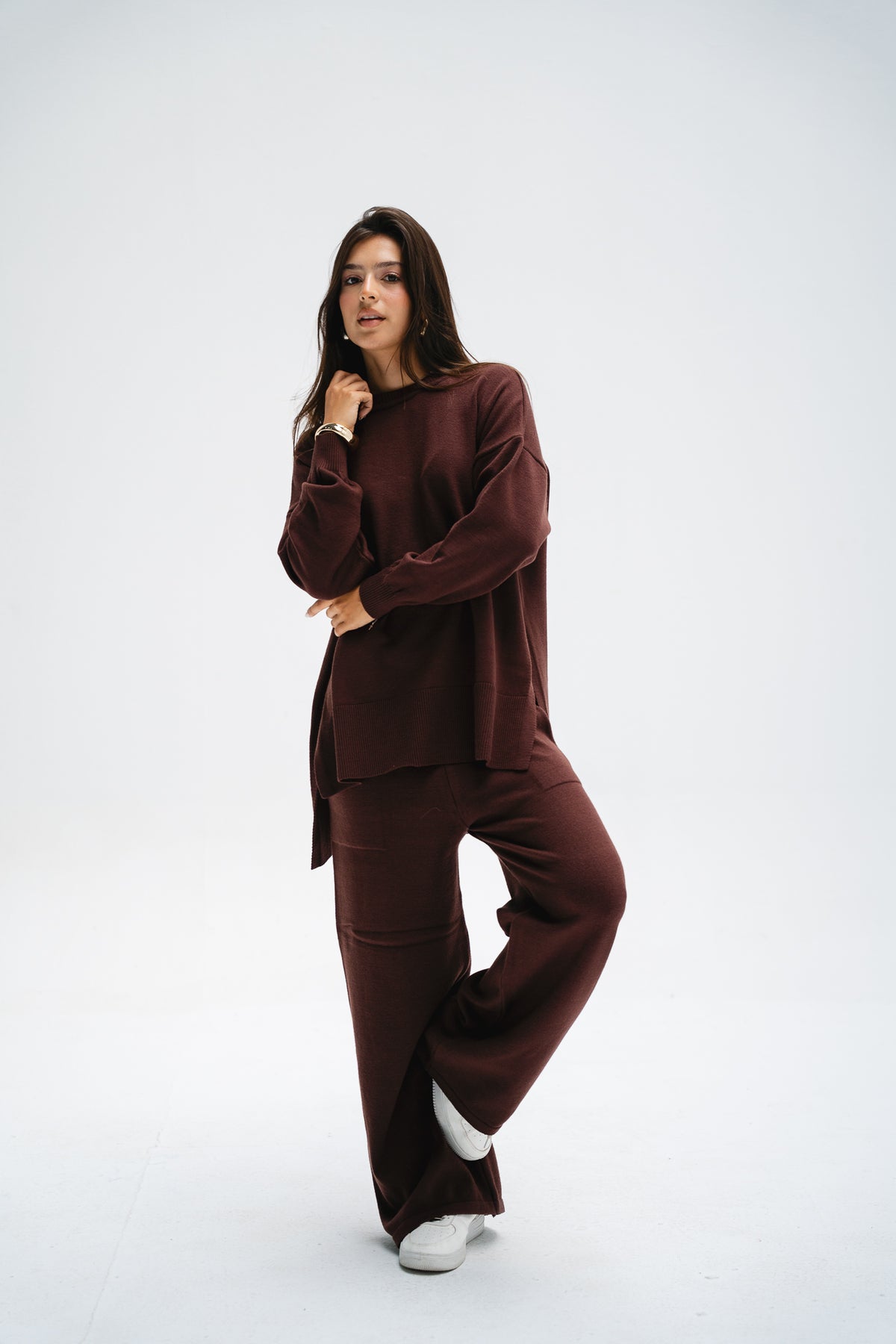 The Knit Set in Brown