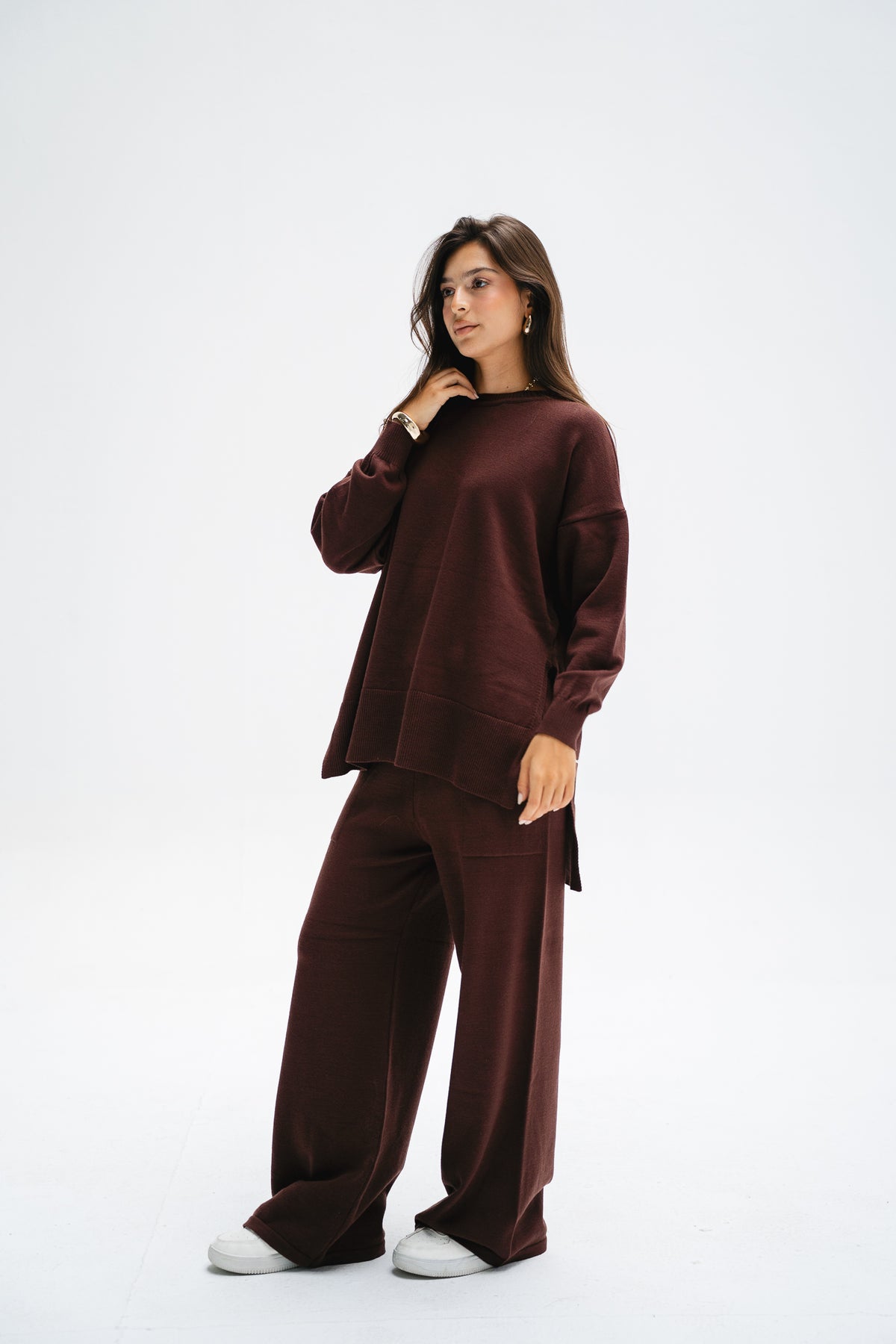 The Knit Set in Brown
