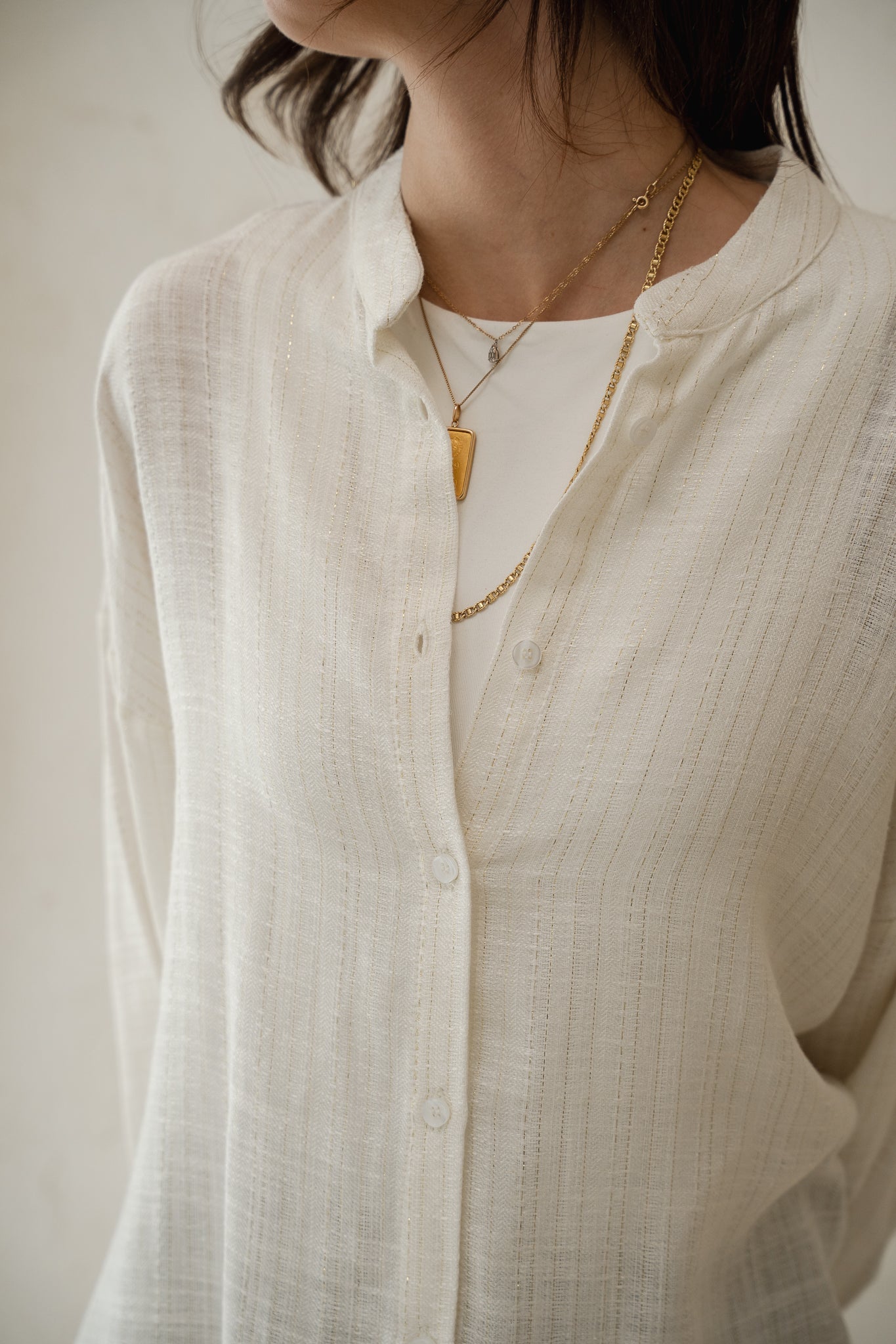 The Sparkly Fringes shirt in Off-White