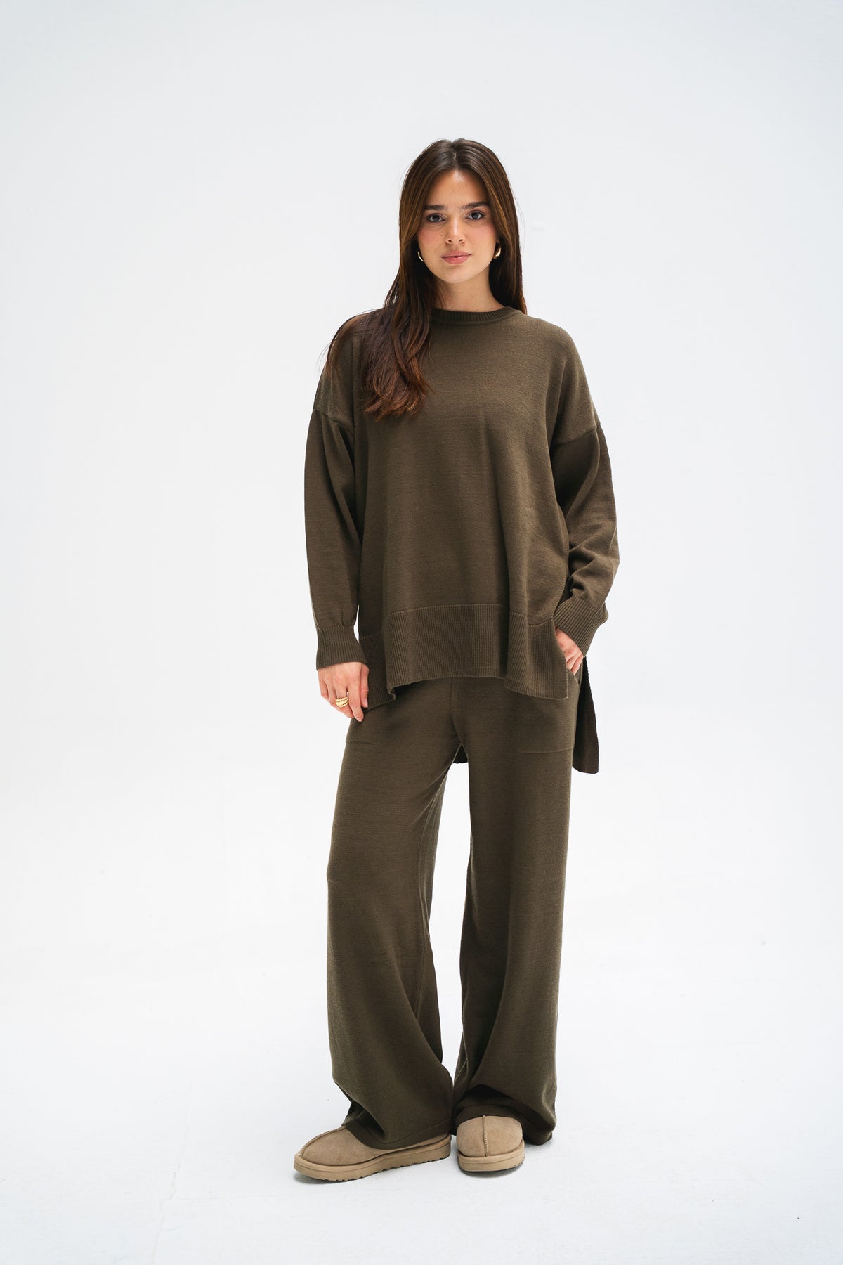 The Knit Set in Olive