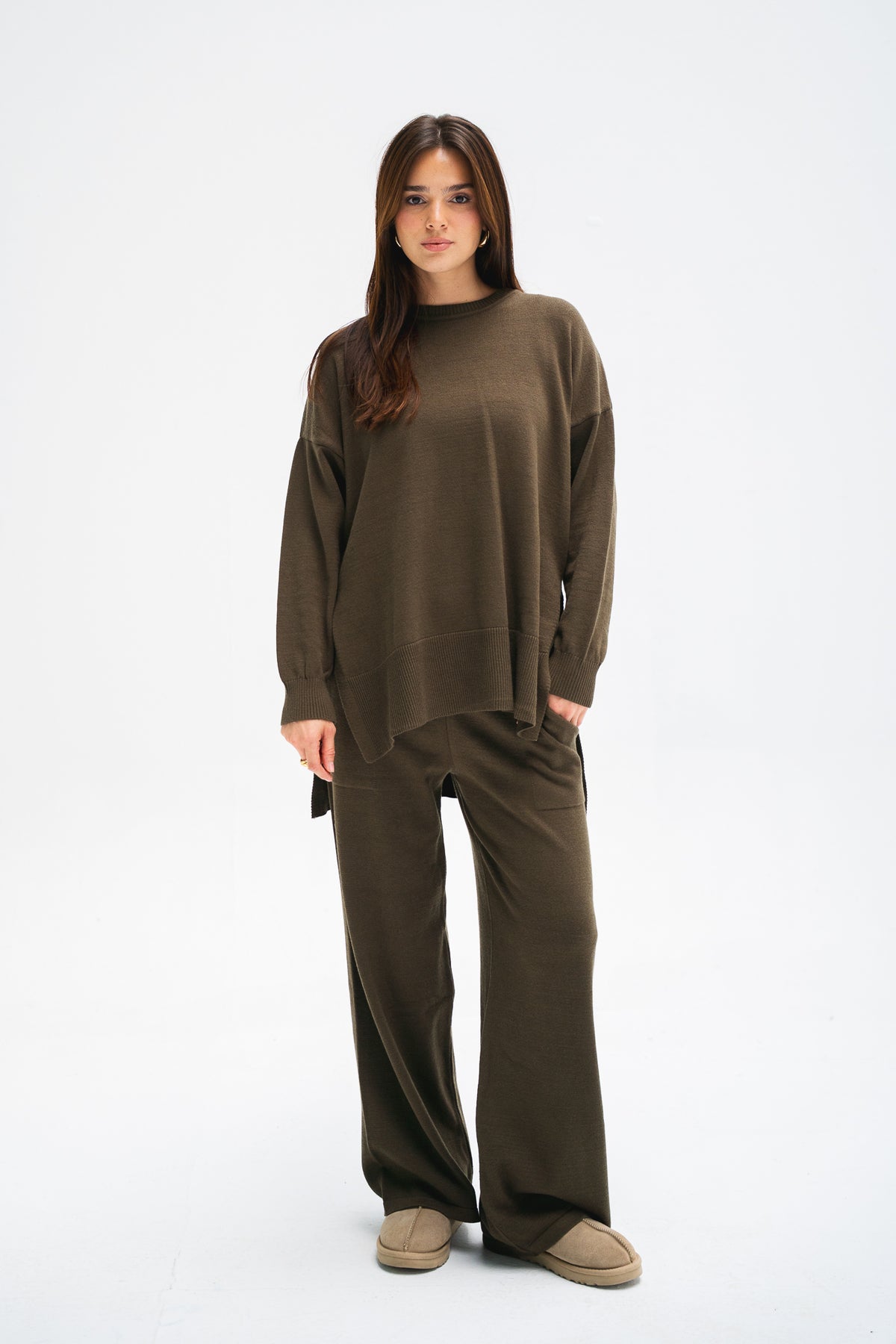 The Knit Set in Olive