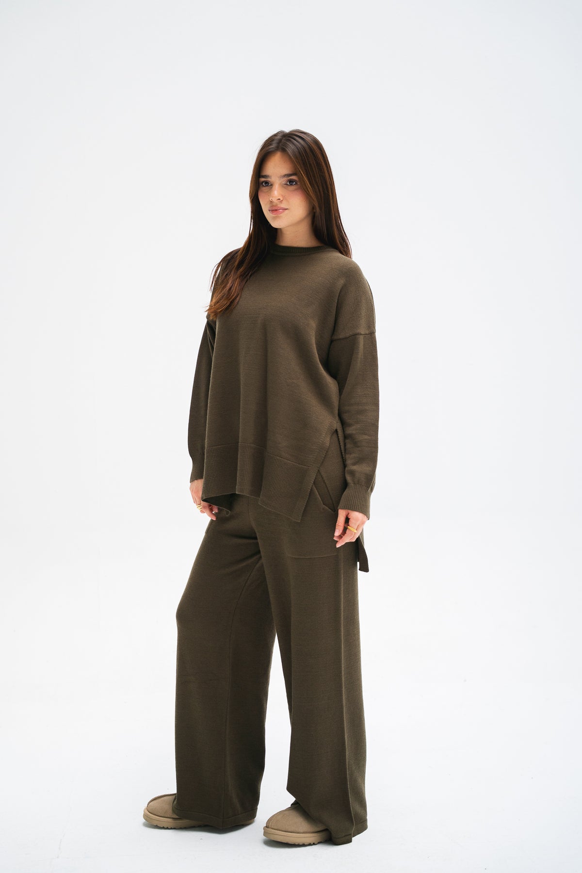 The Knit Set in Olive