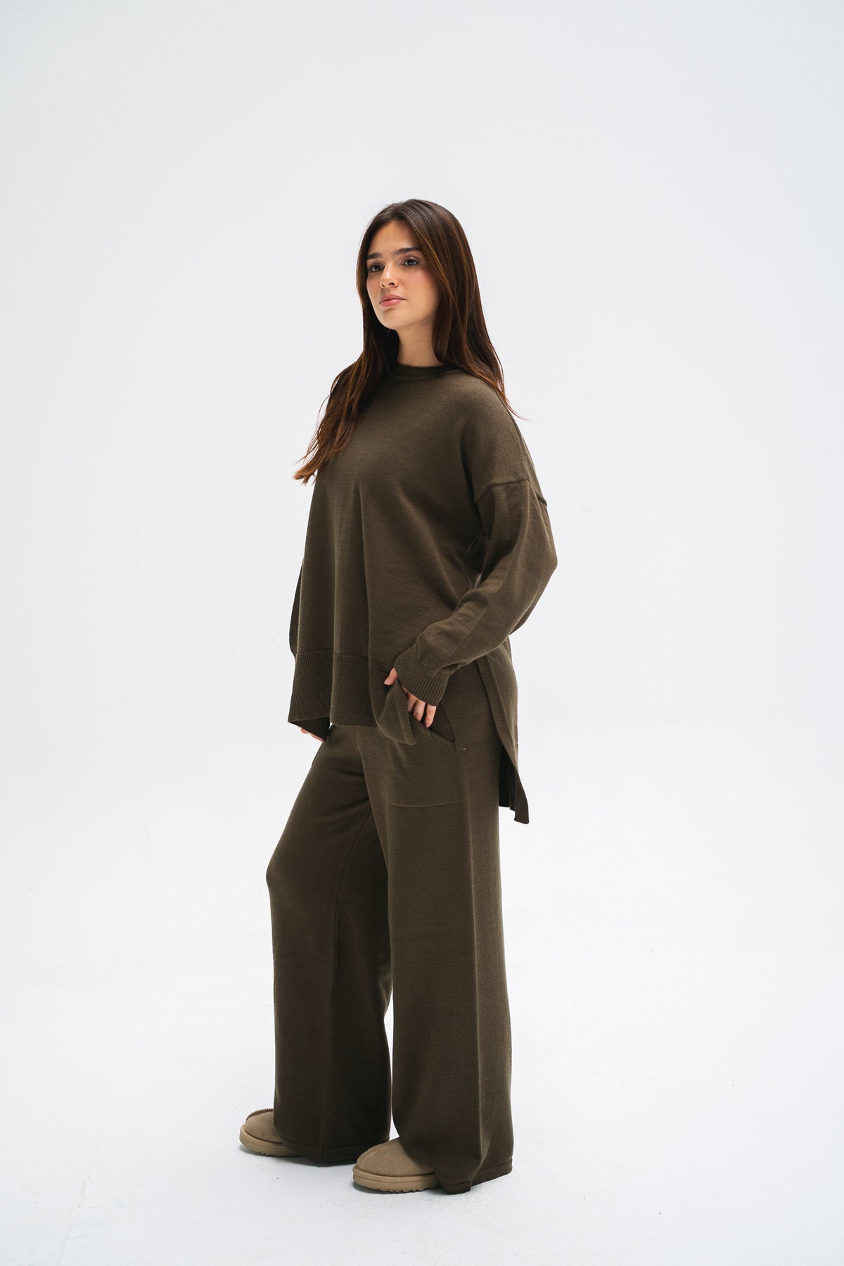 The Knit Set in Olive