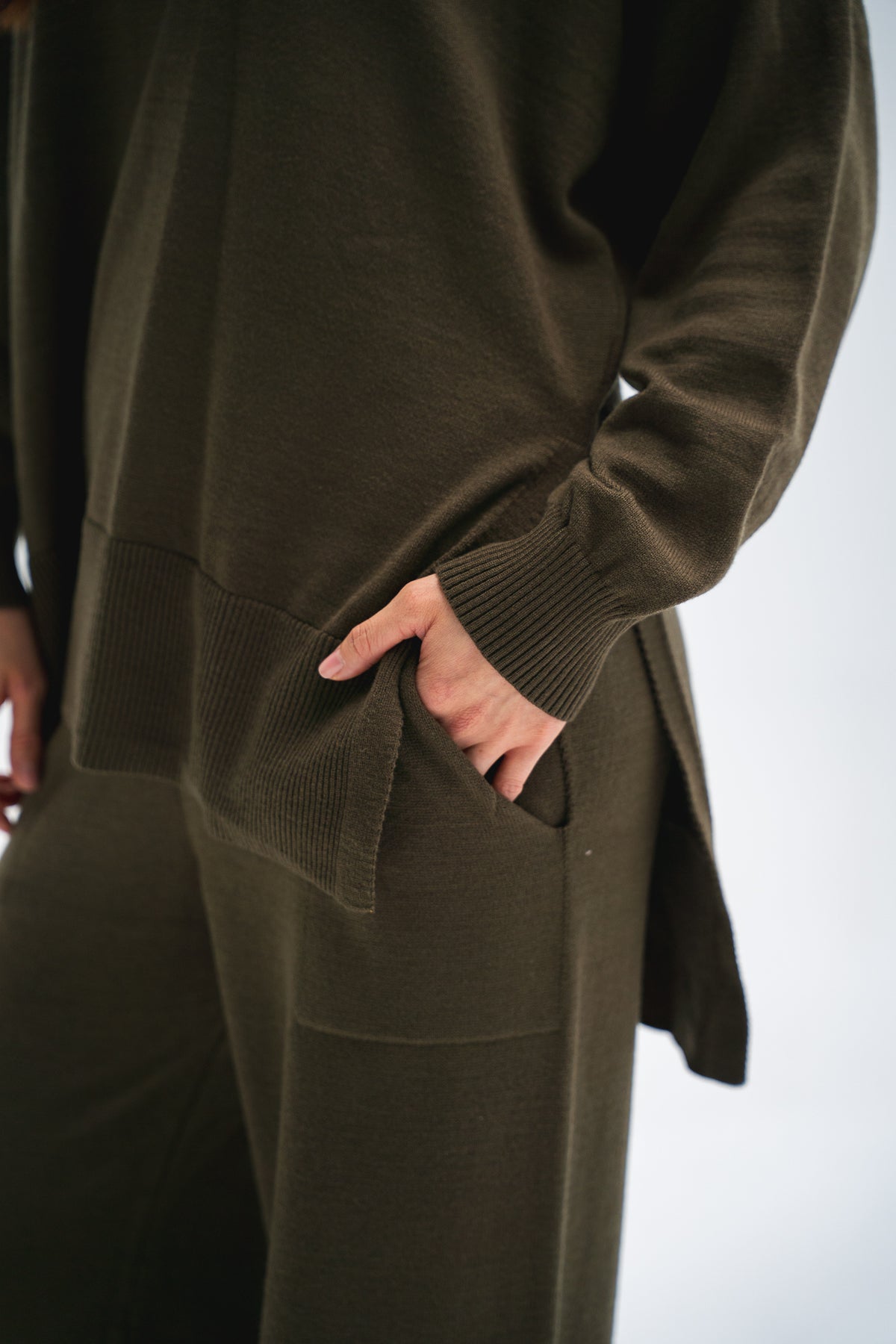 The Knit Set in Olive