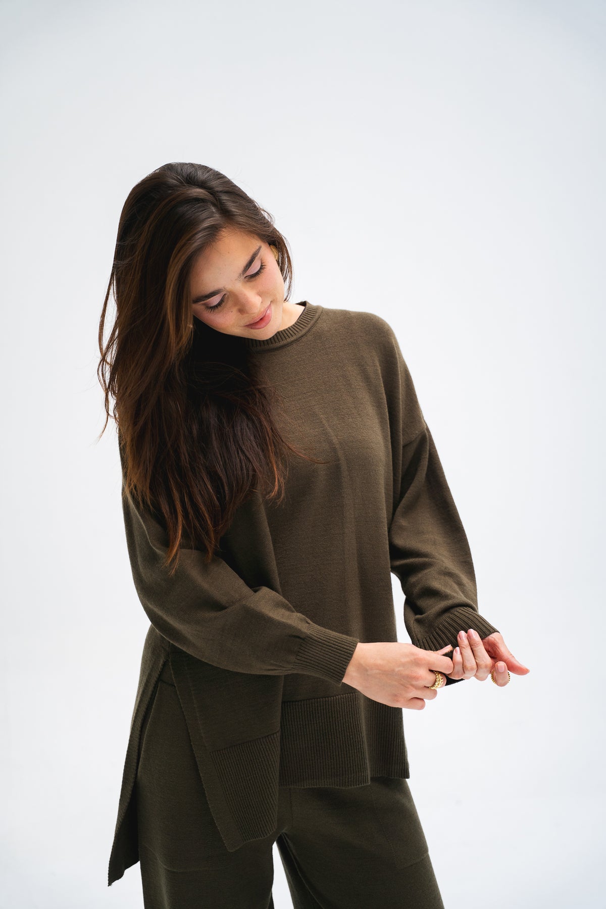 The Knit Set in Olive