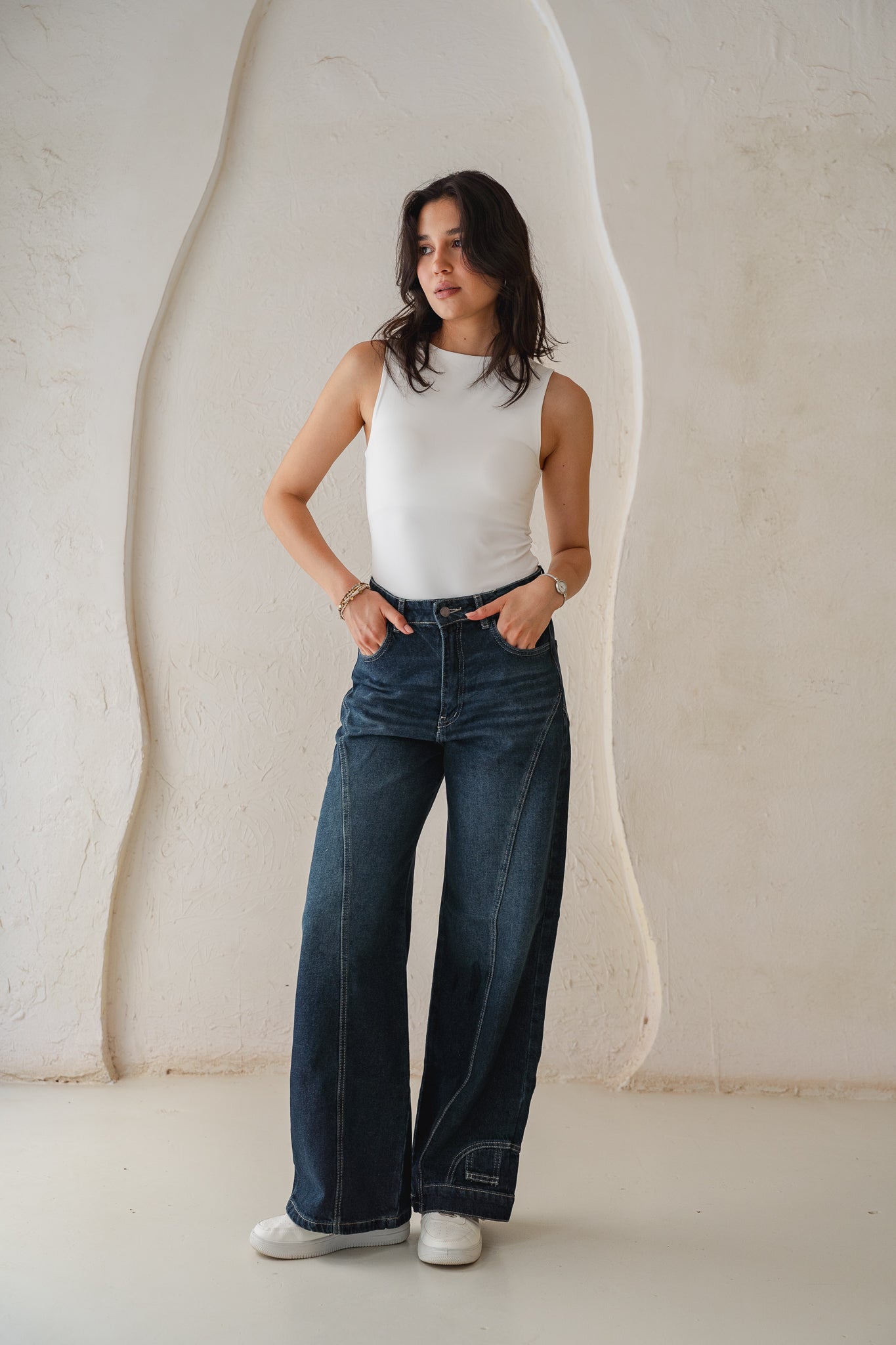Upside Down Denim Pants