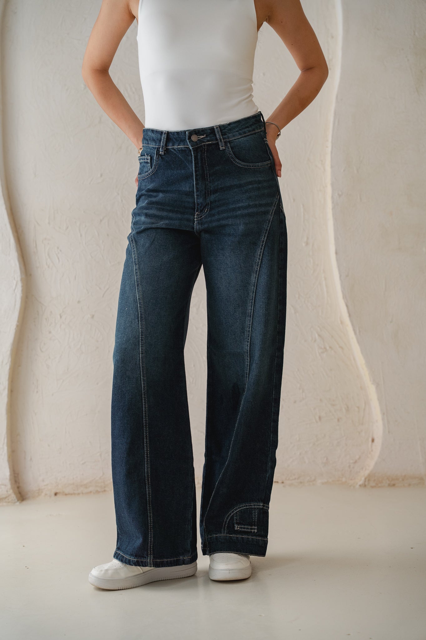 Upside Down Denim Pants