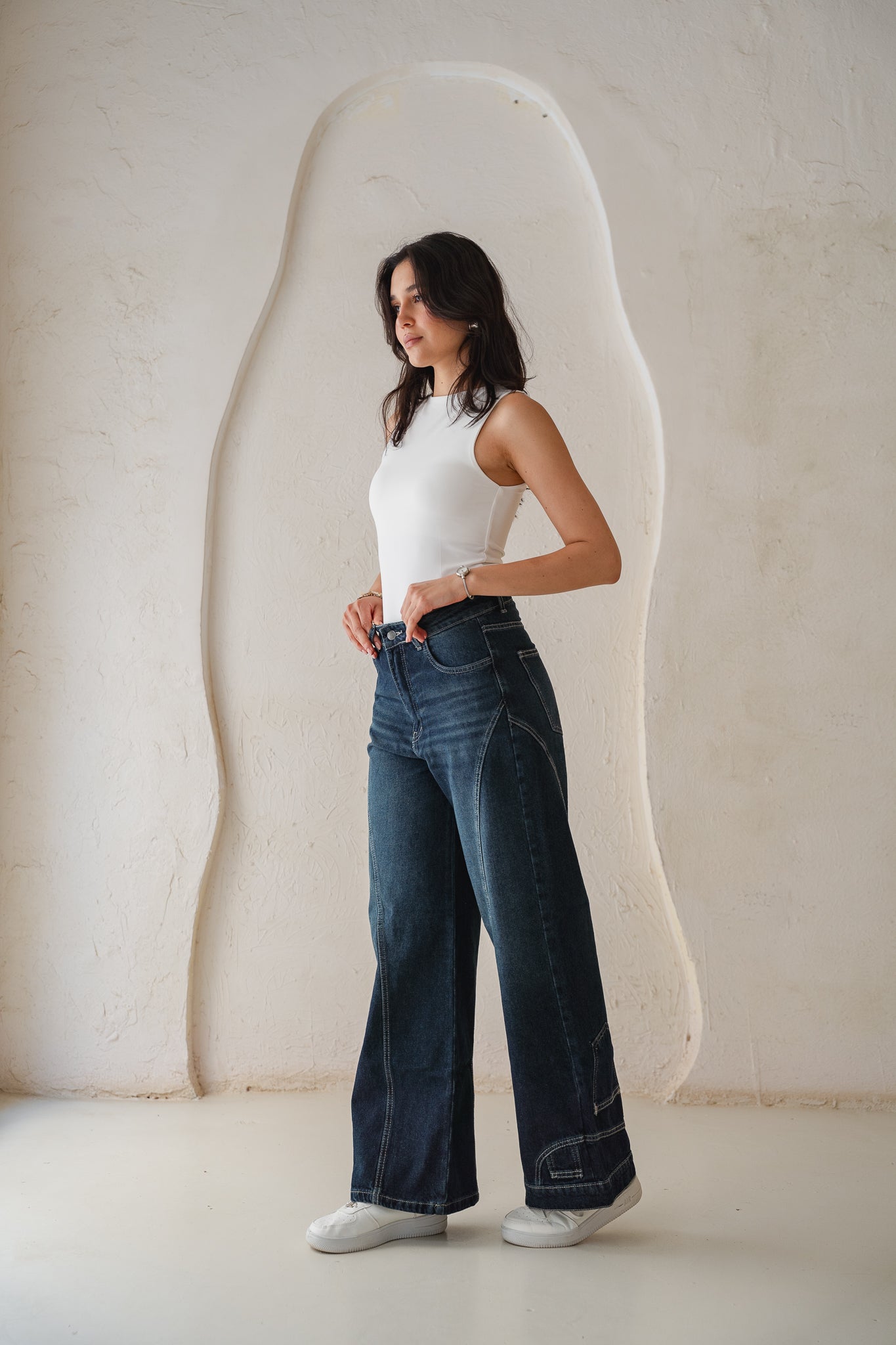 Upside Down Denim Pants