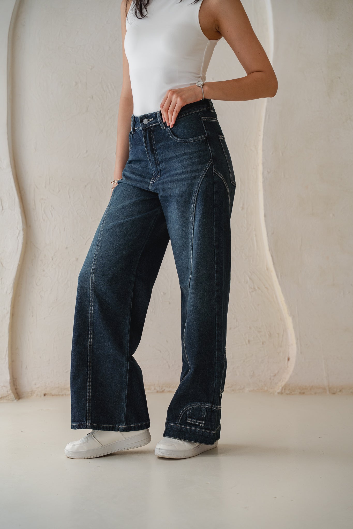 Upside Down Denim Pants
