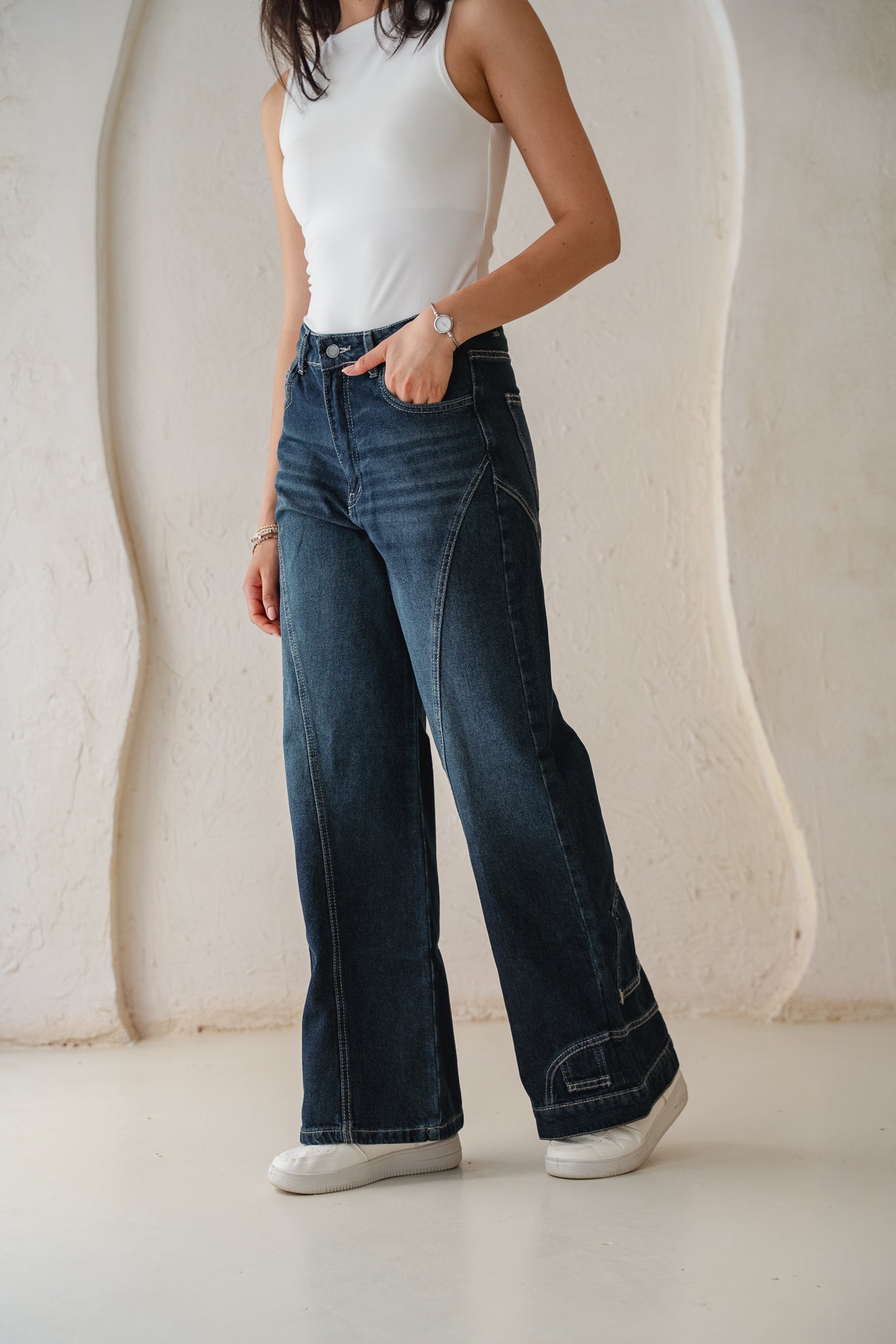 Upside Down Denim Pants