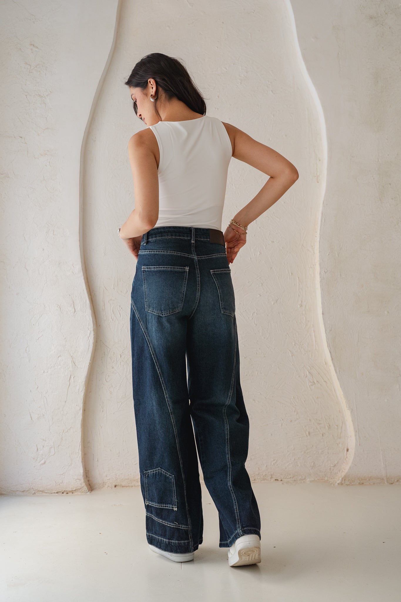 Upside Down Denim Pants