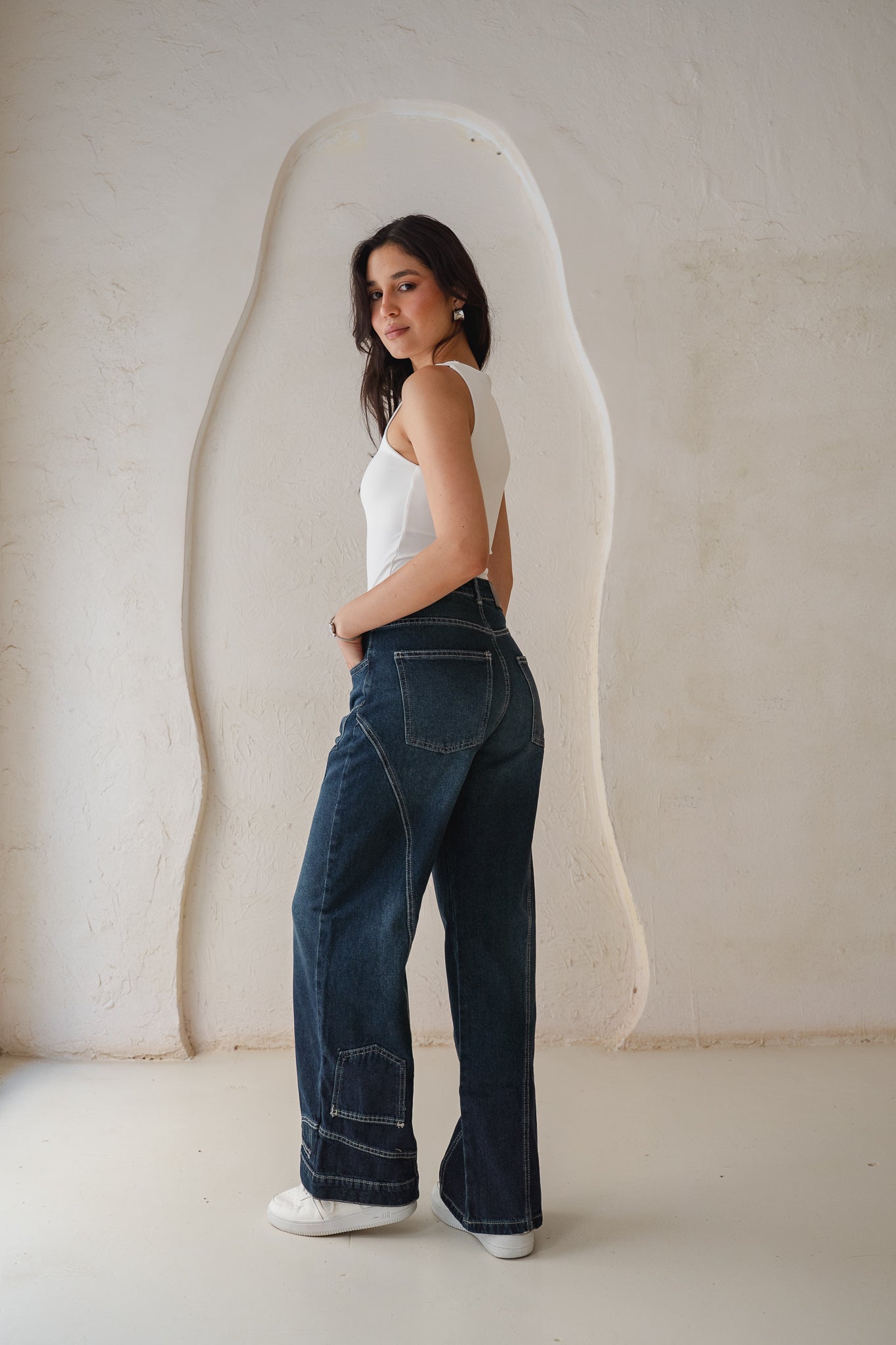 Upside Down Denim Pants
