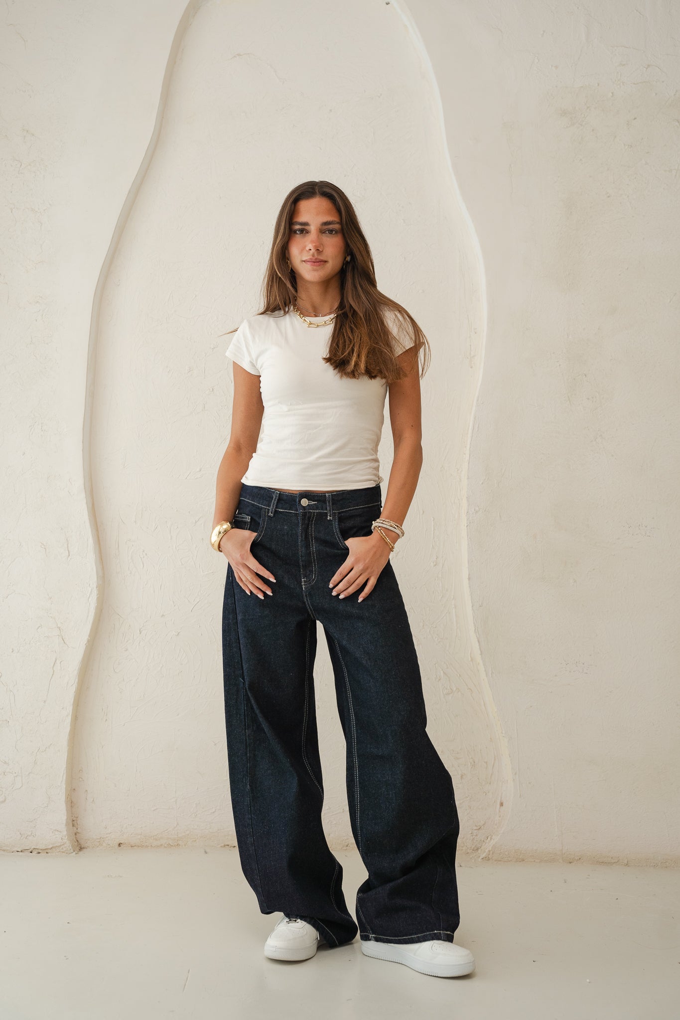 Balloon Denim Pants in Indigo