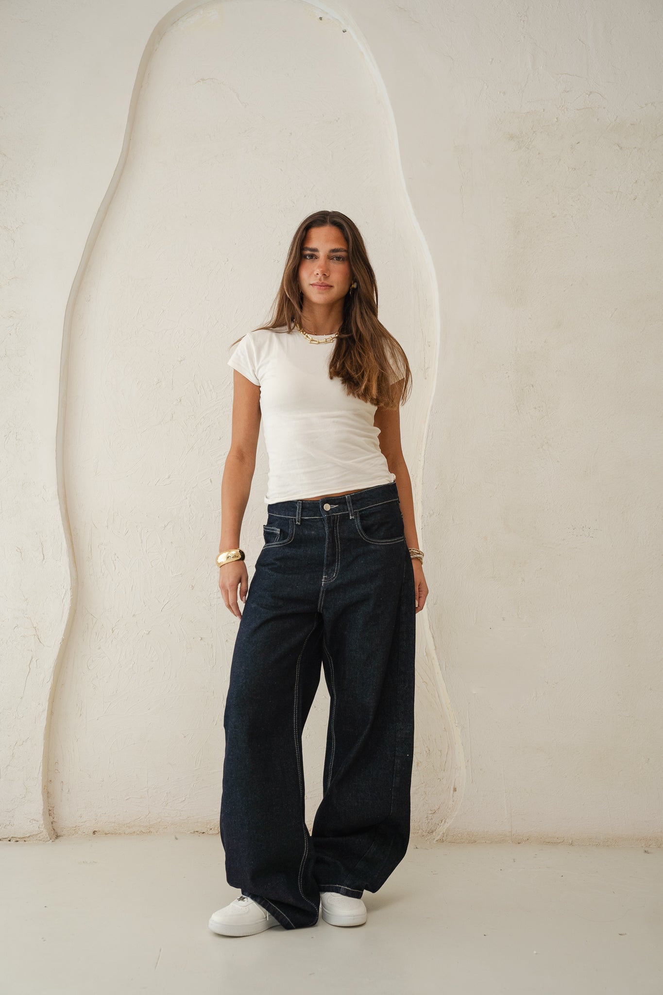 Balloon Denim Pants in Indigo