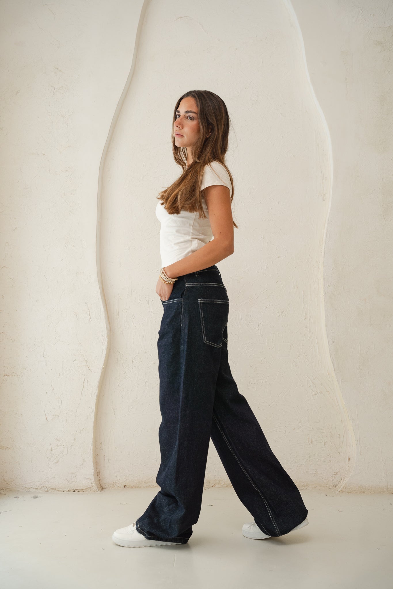 Balloon Denim Pants in Indigo