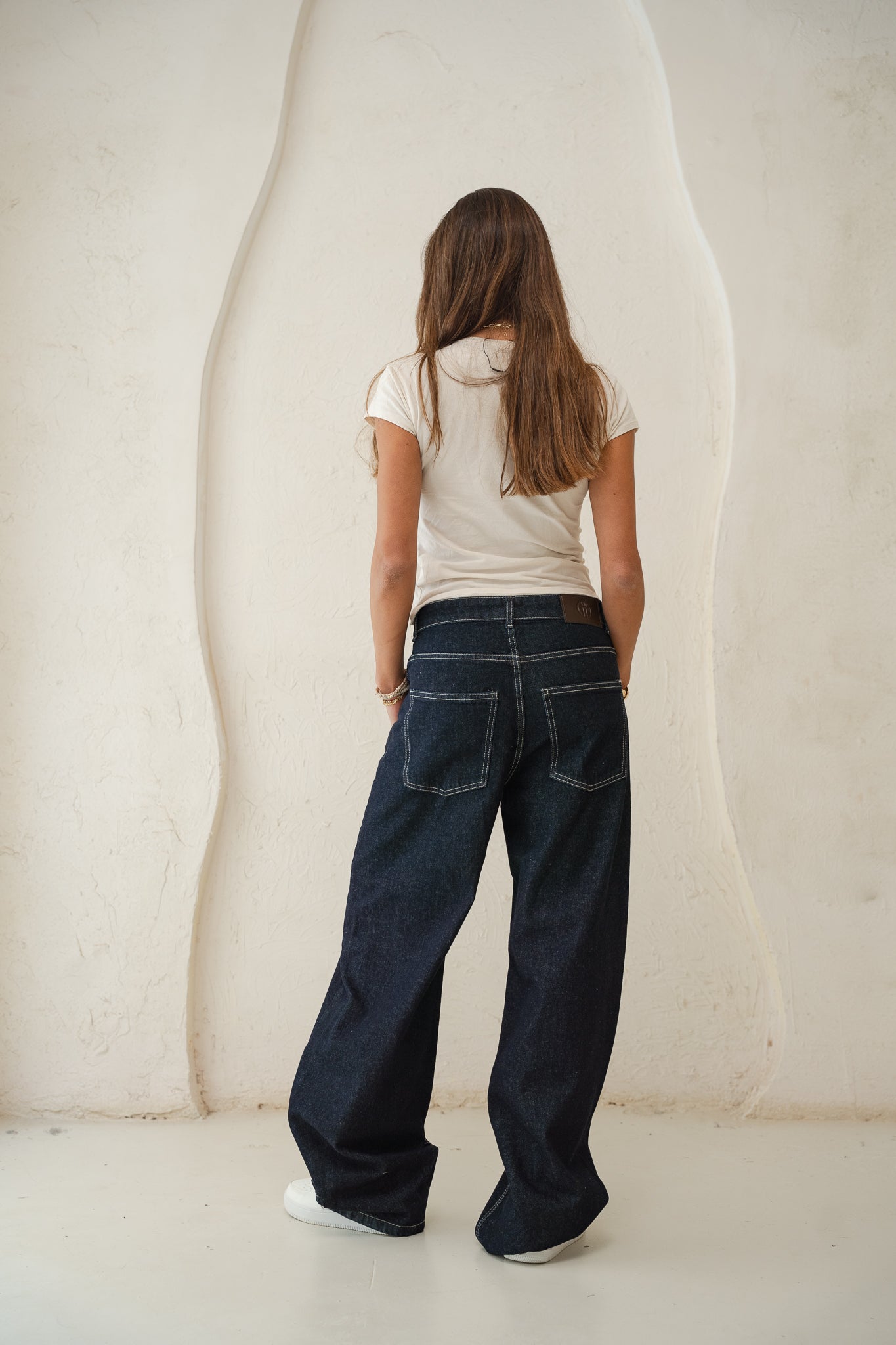 Balloon Denim Pants in Indigo