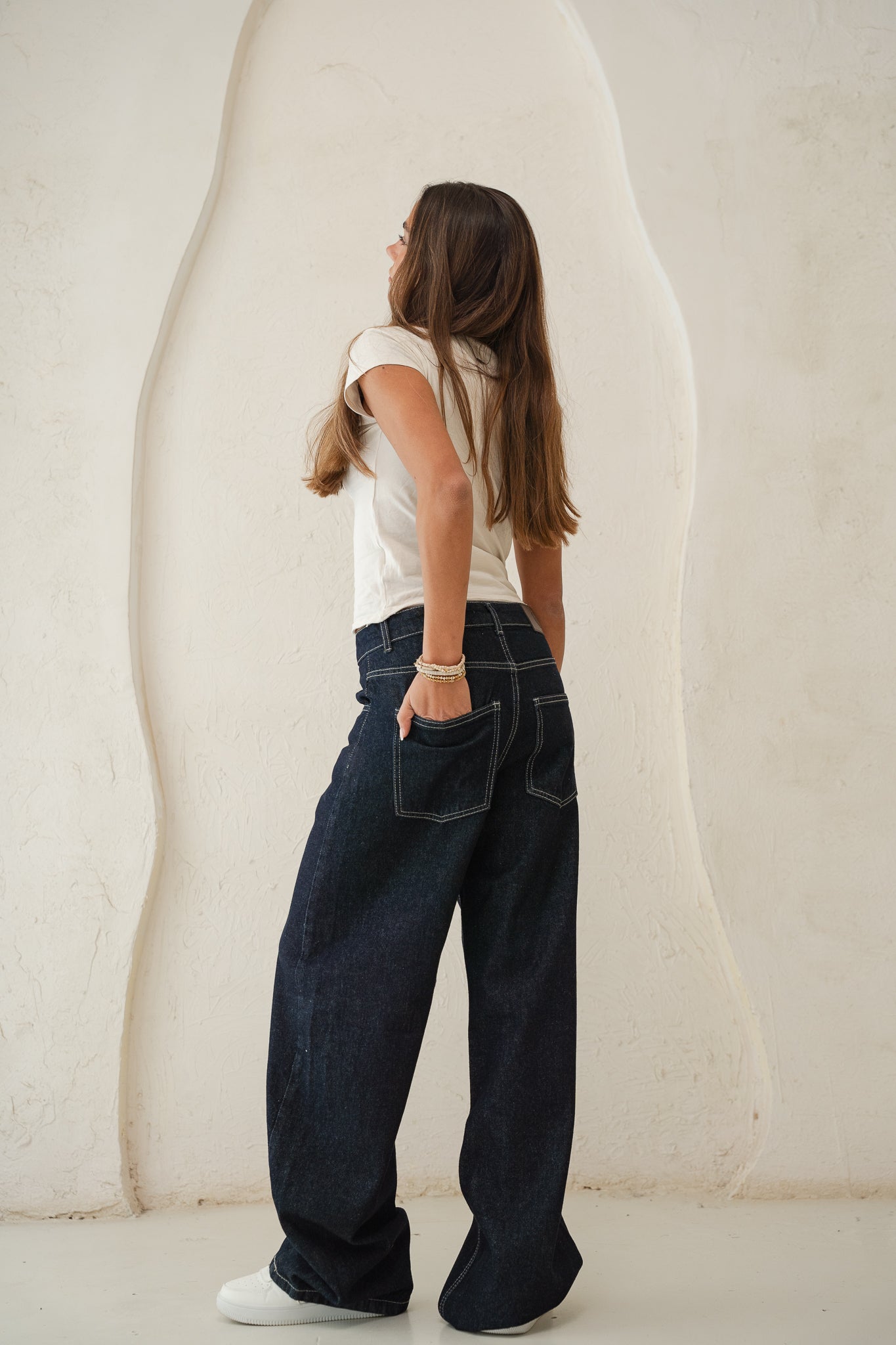 Balloon Denim Pants in Indigo