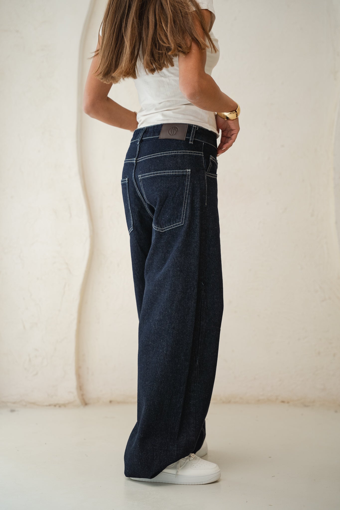 Balloon Denim Pants in Indigo