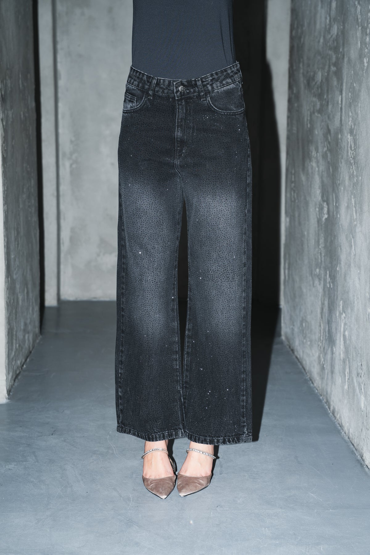 The Studded Denim in Black
