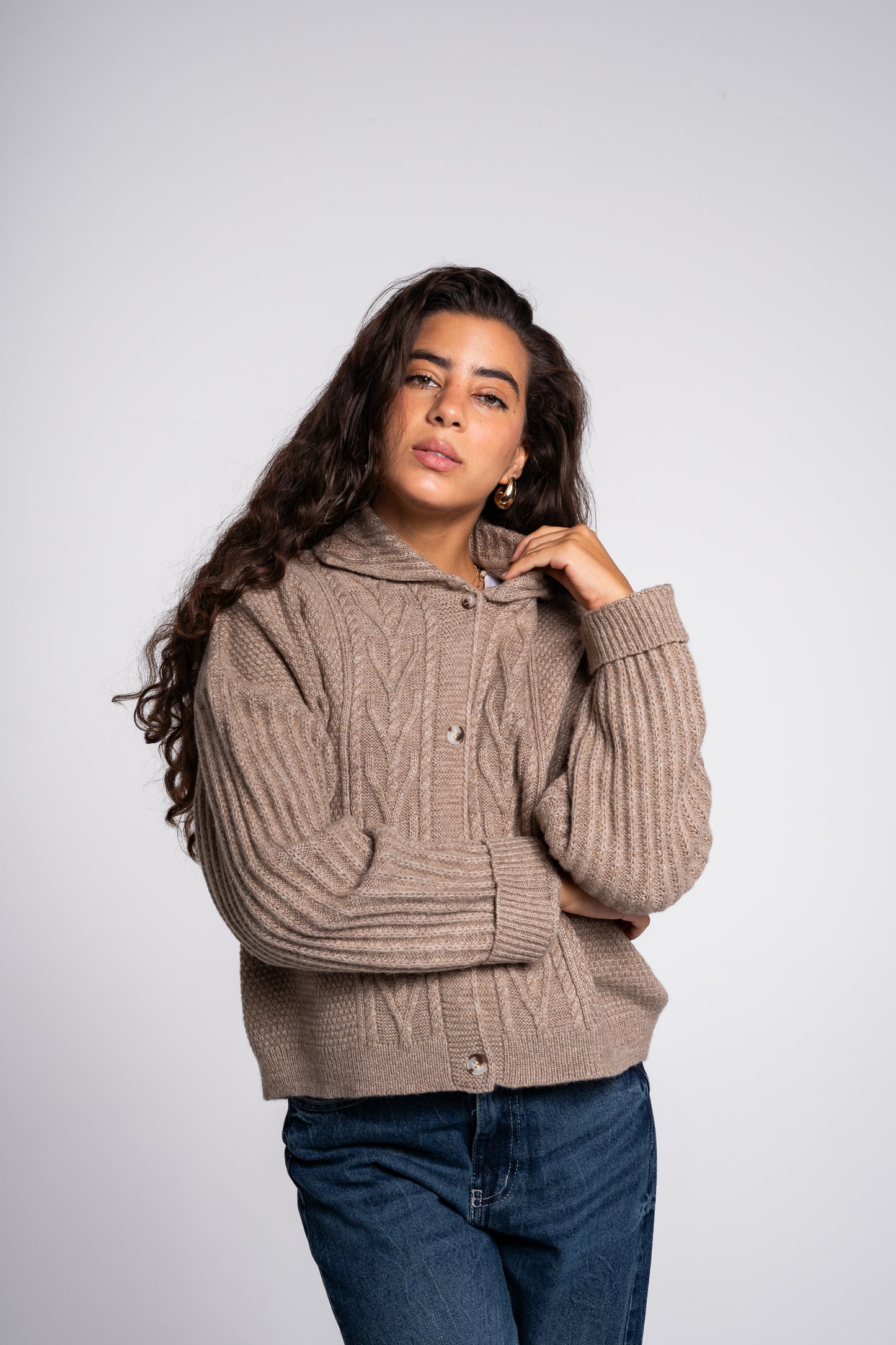 The Woods Cardigan in Cafe