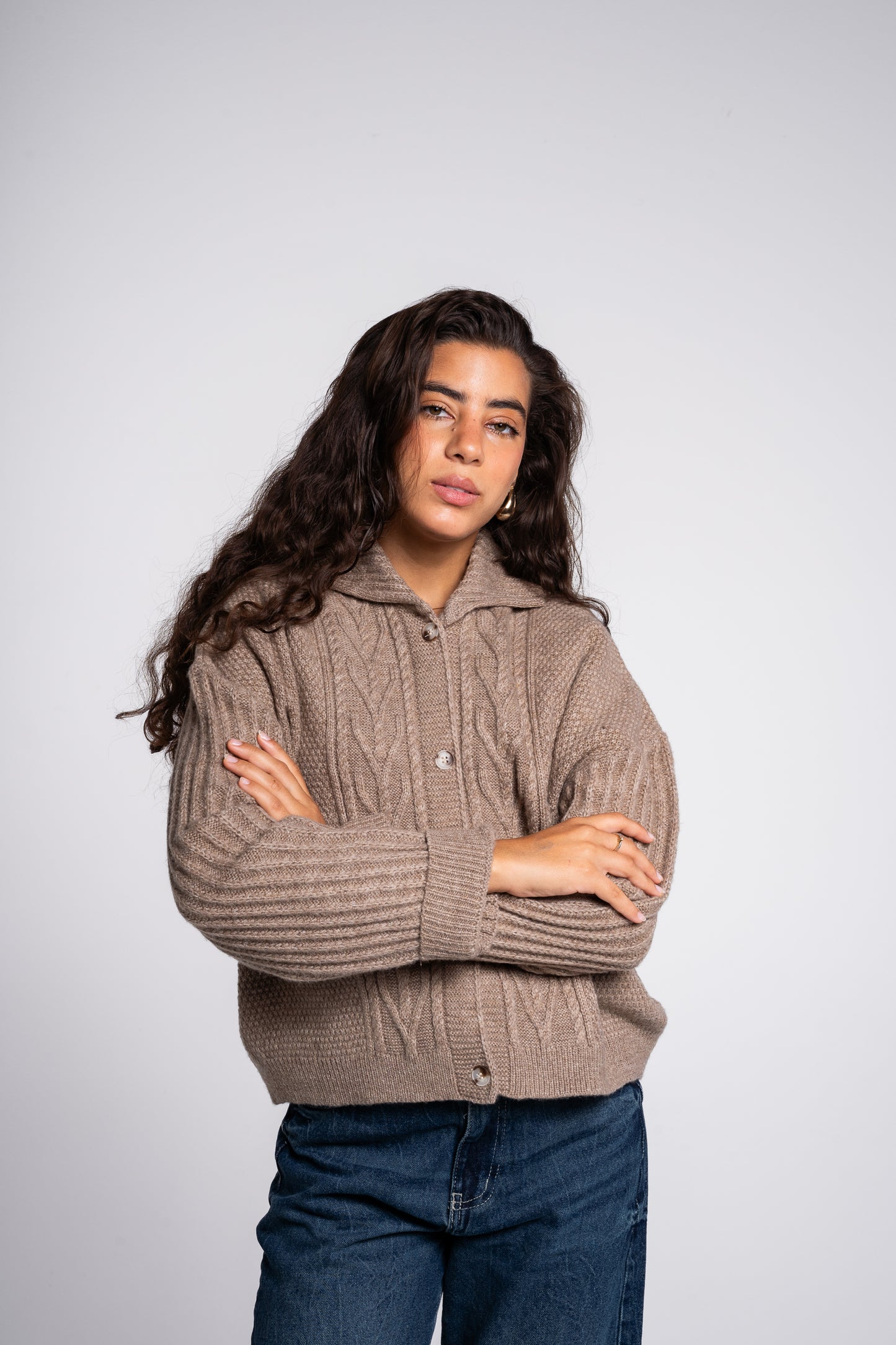 The Woods Cardigan in Cafe