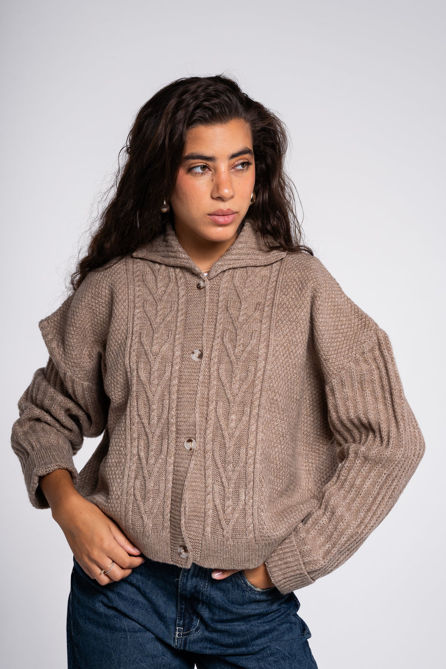 The Woods Cardigan in Cafe