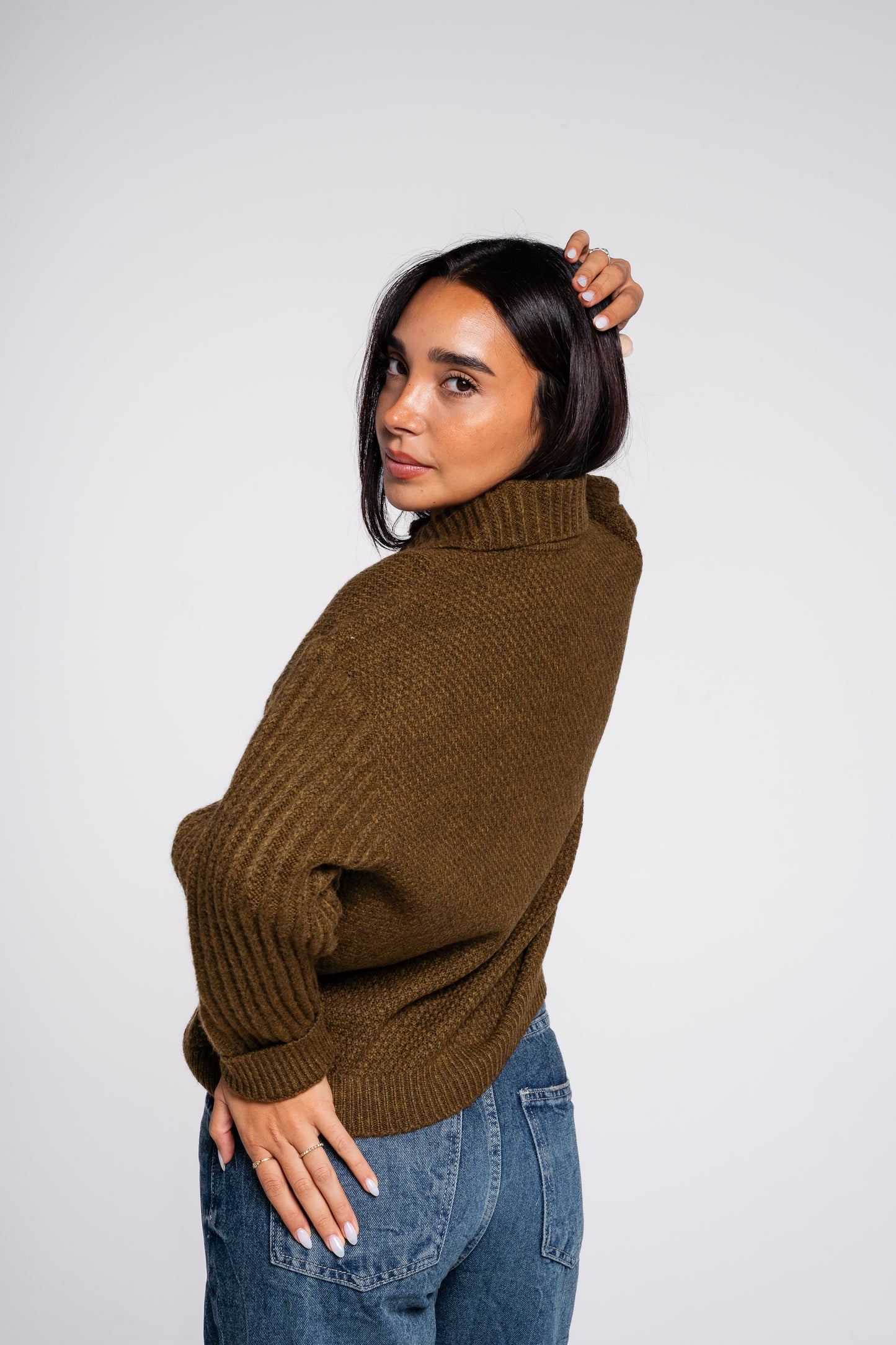 The Woods Cardigan in Olive