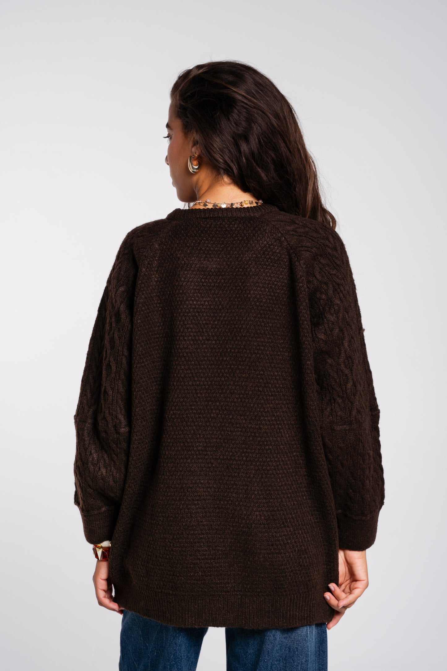 See Me Braids Pullover in Brown