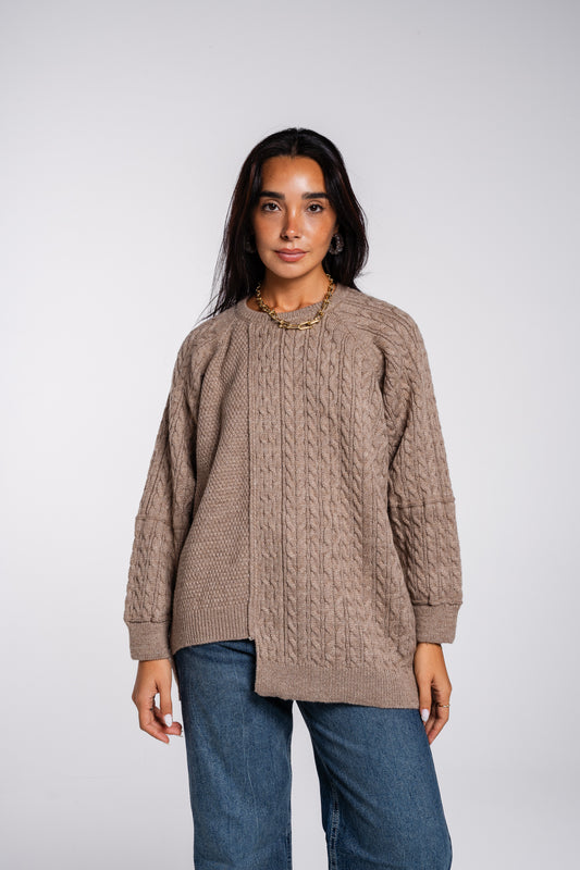 See Me Braids Pullover in Cafe